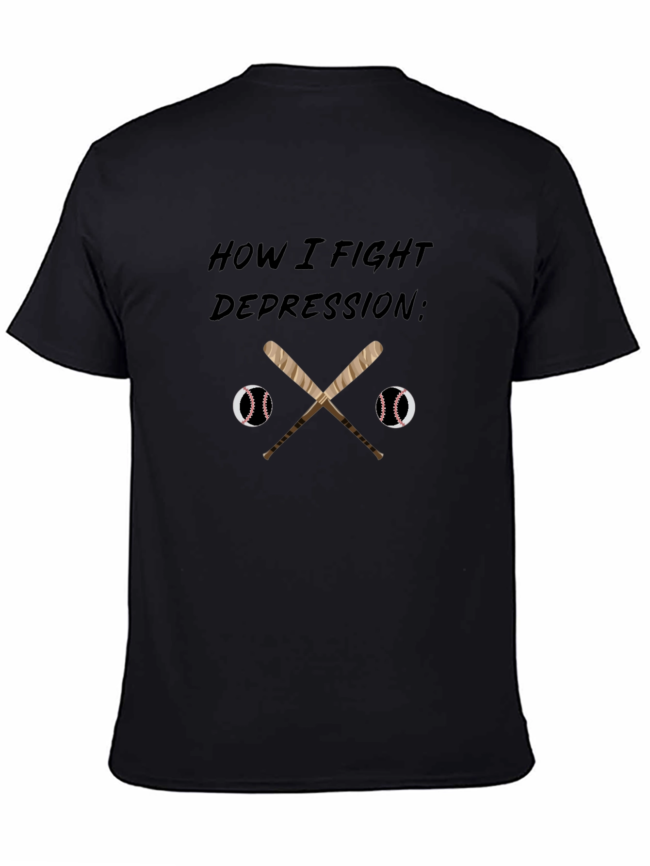 Baseball Fight Depression T-Shirt