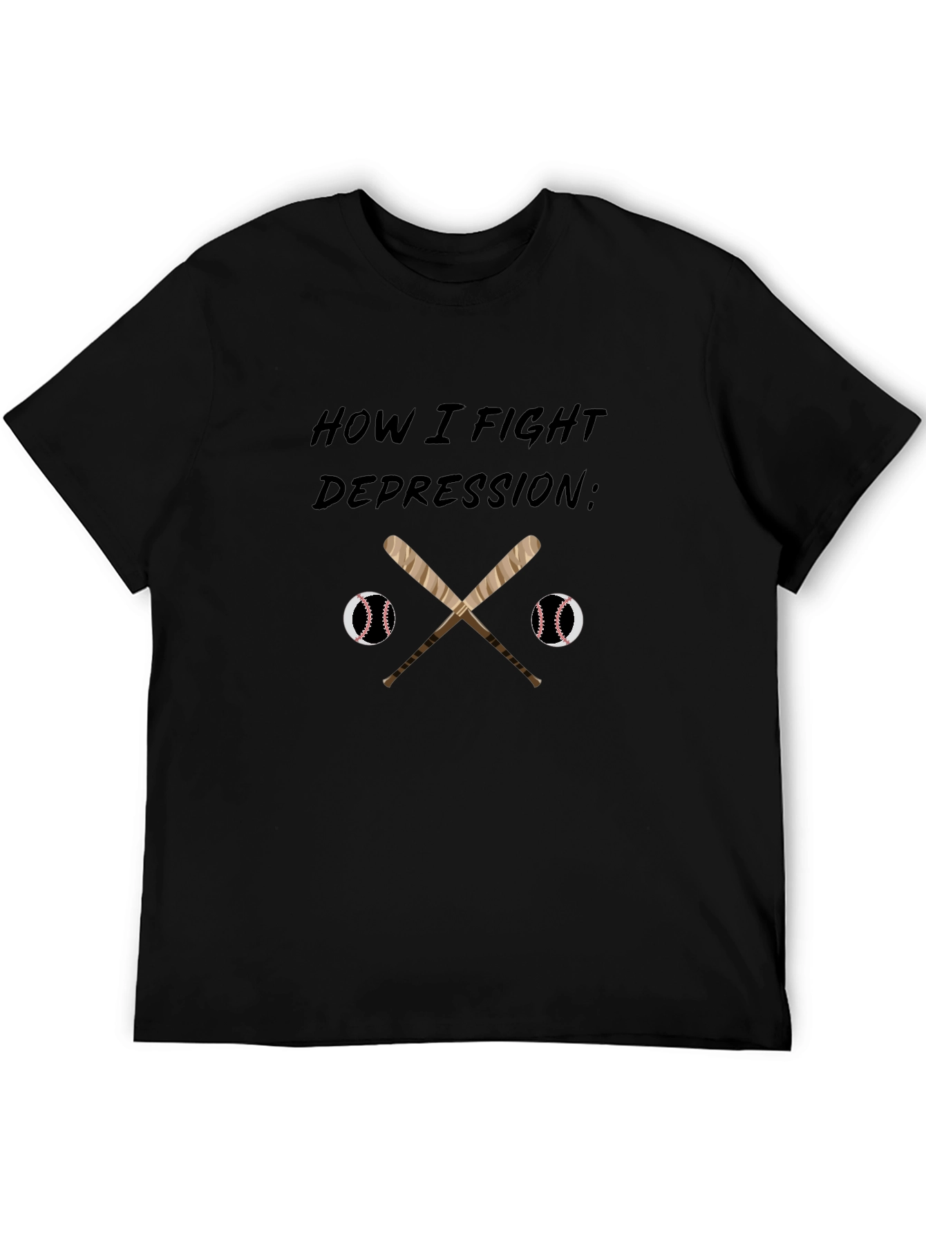 Baseball Fight Depression T-Shirt
