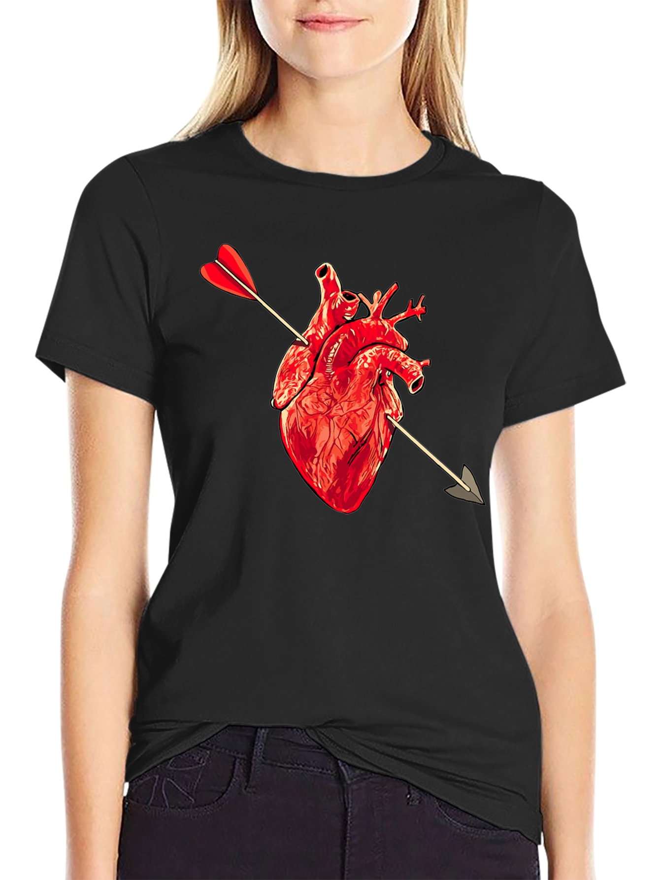 Anatomical Heart Arrow T-Shirt