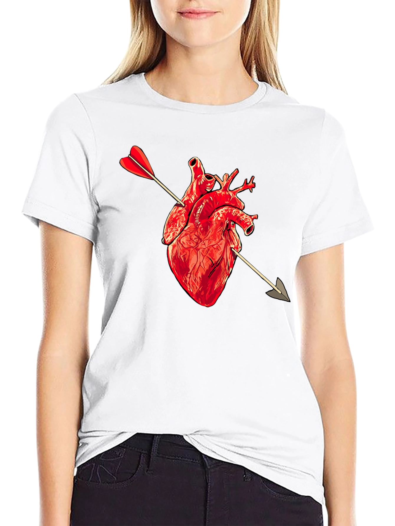 Anatomical Heart Arrow T-Shirt