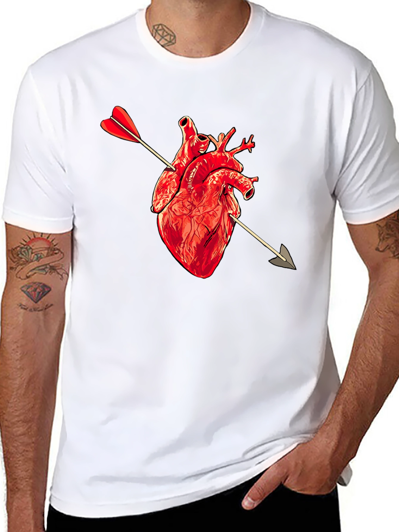 Anatomical Heart Arrow T-Shirt