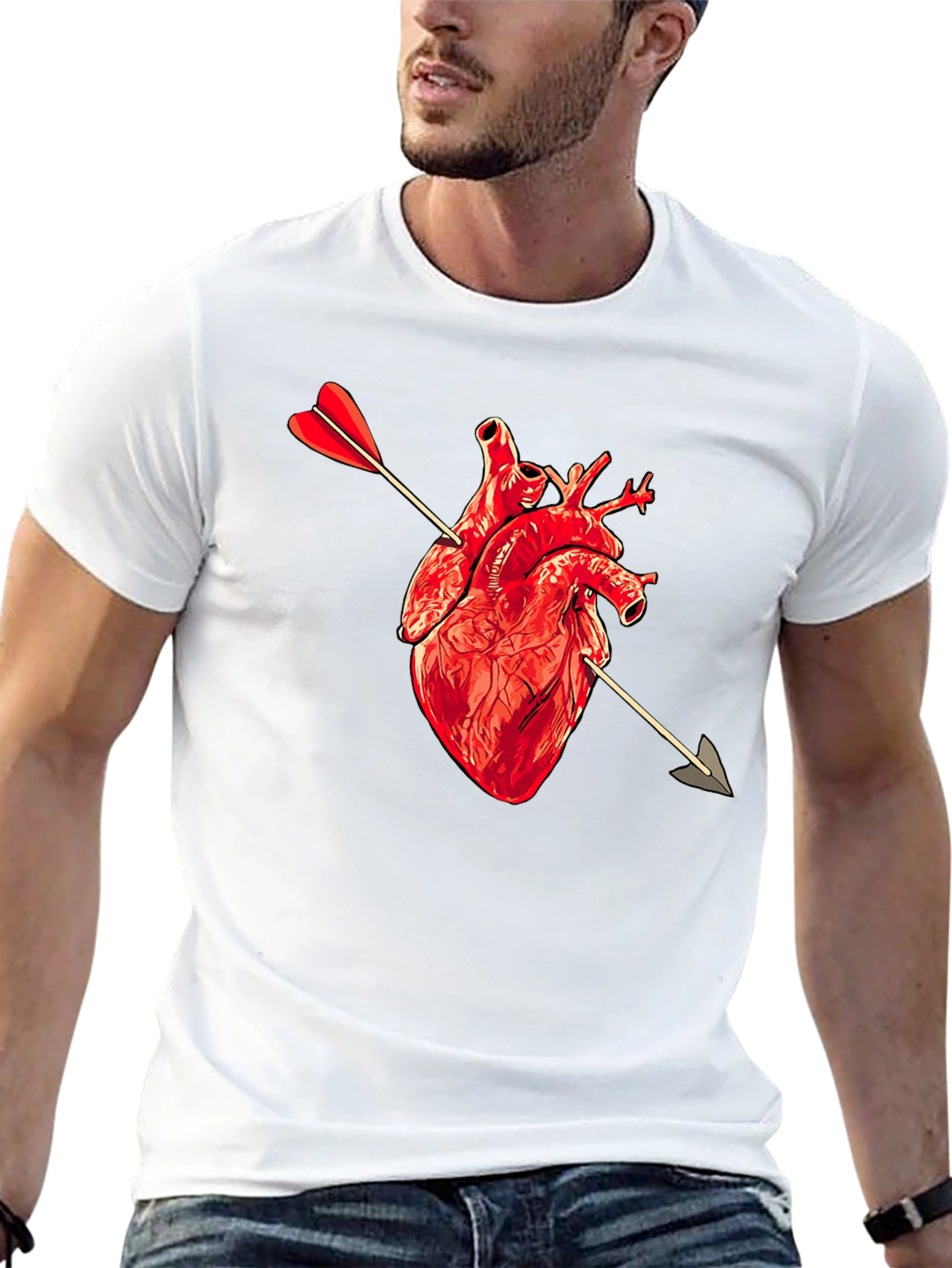 Anatomical Heart Arrow T-Shirt