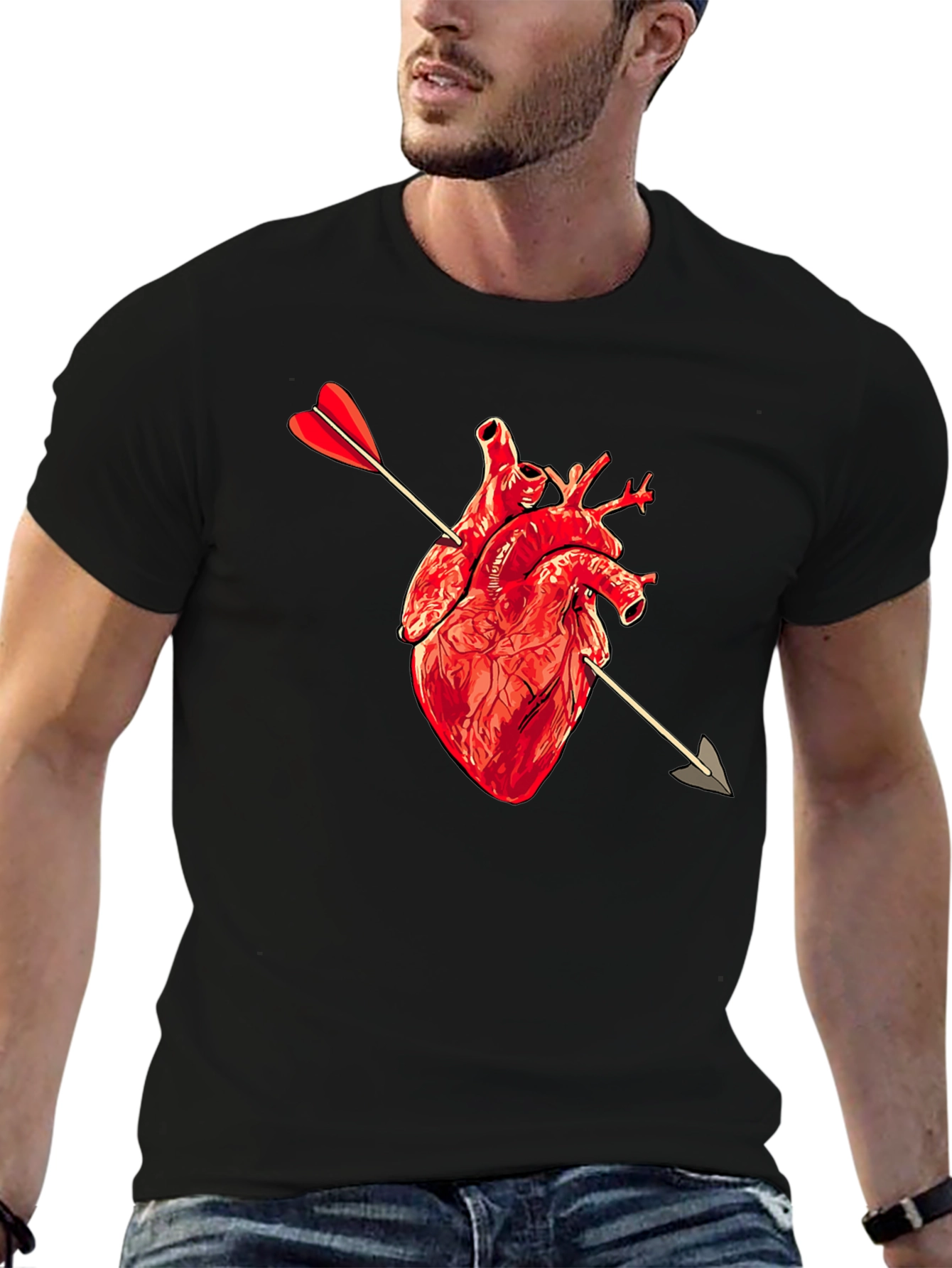 Anatomical Heart Arrow T-Shirt
