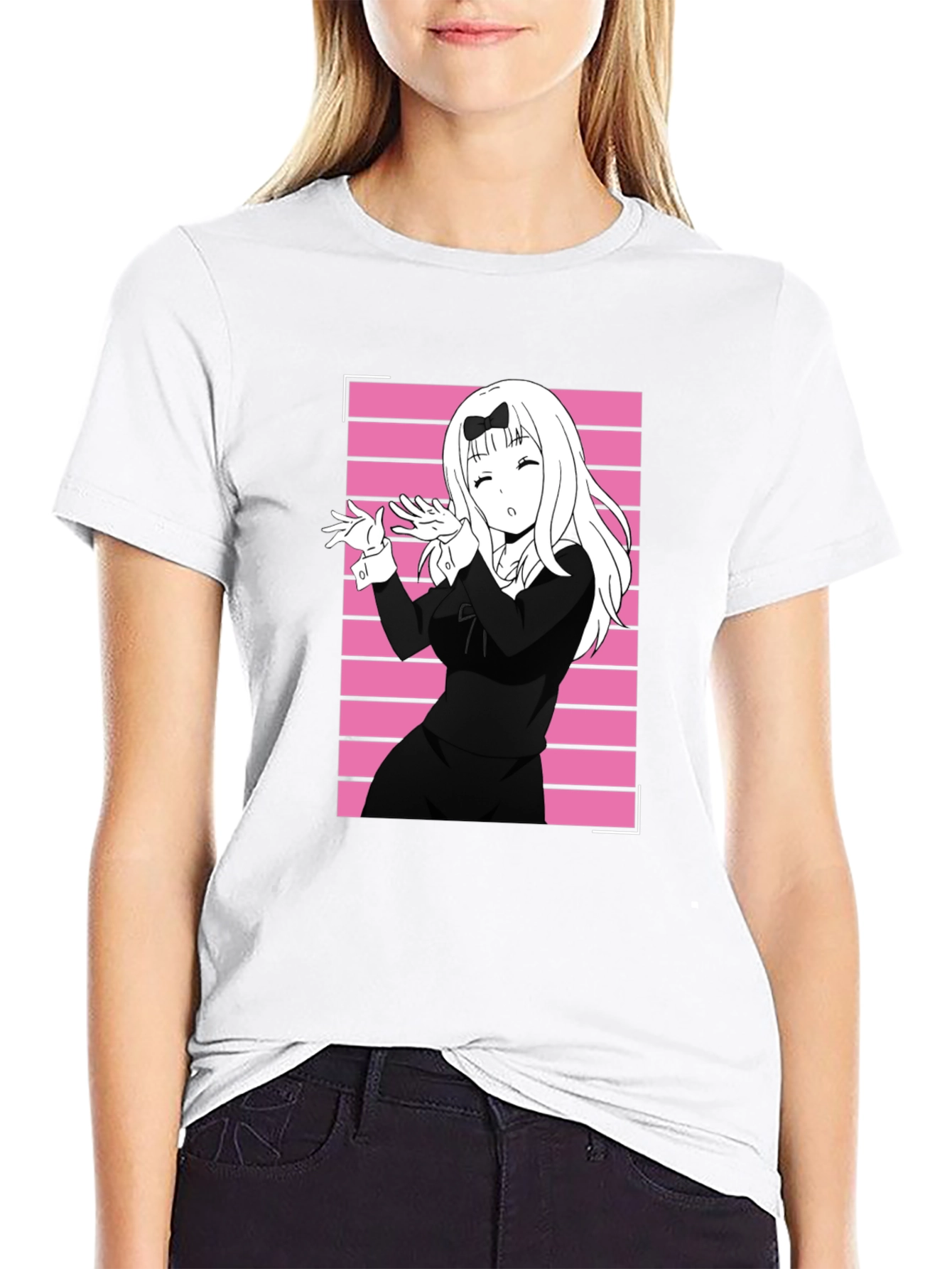 Anime Girl Black T-Shirt