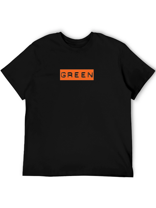 Black T-Shirt with GREEN Graphic