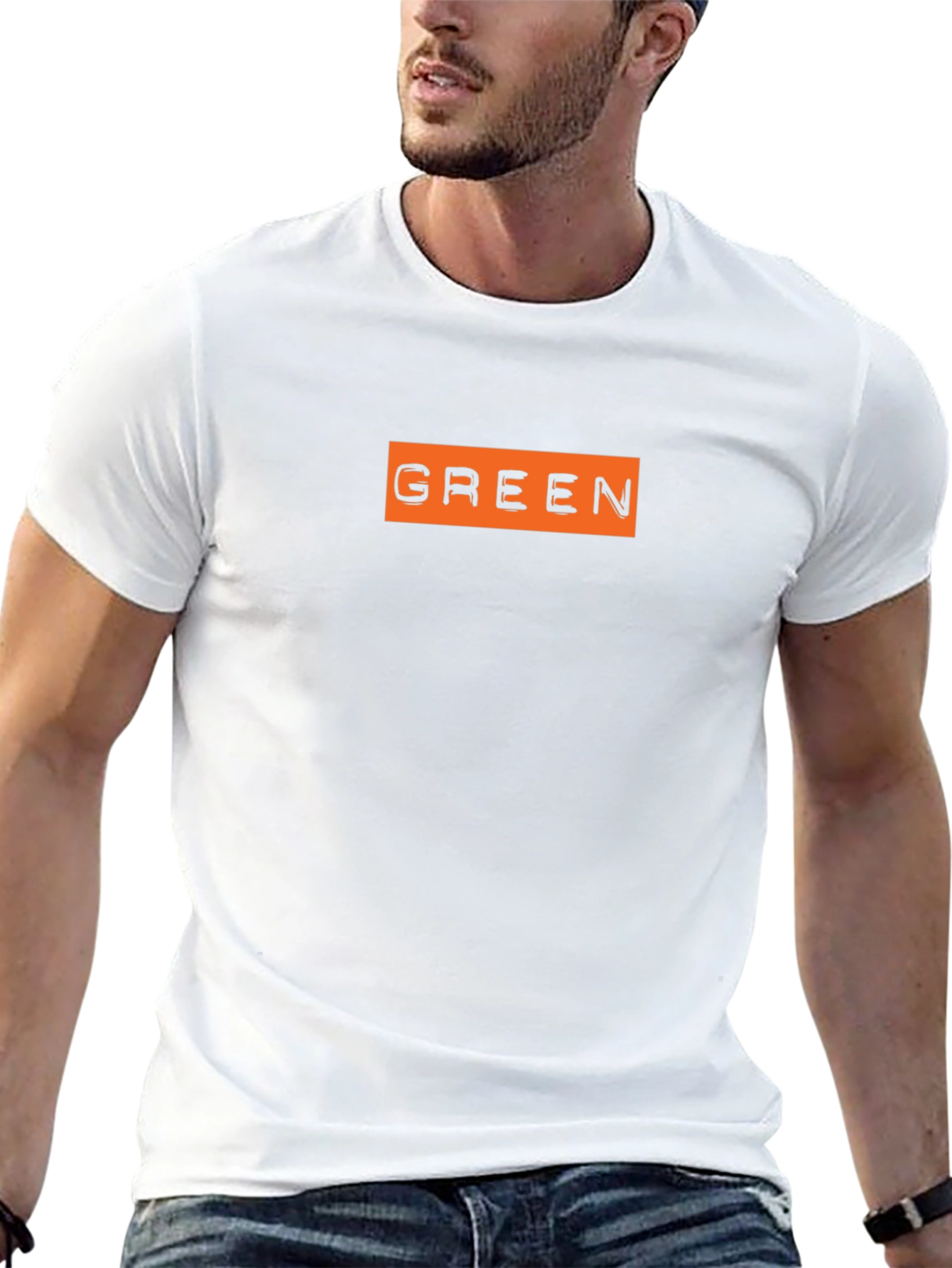 Black T-Shirt with GREEN Graphic