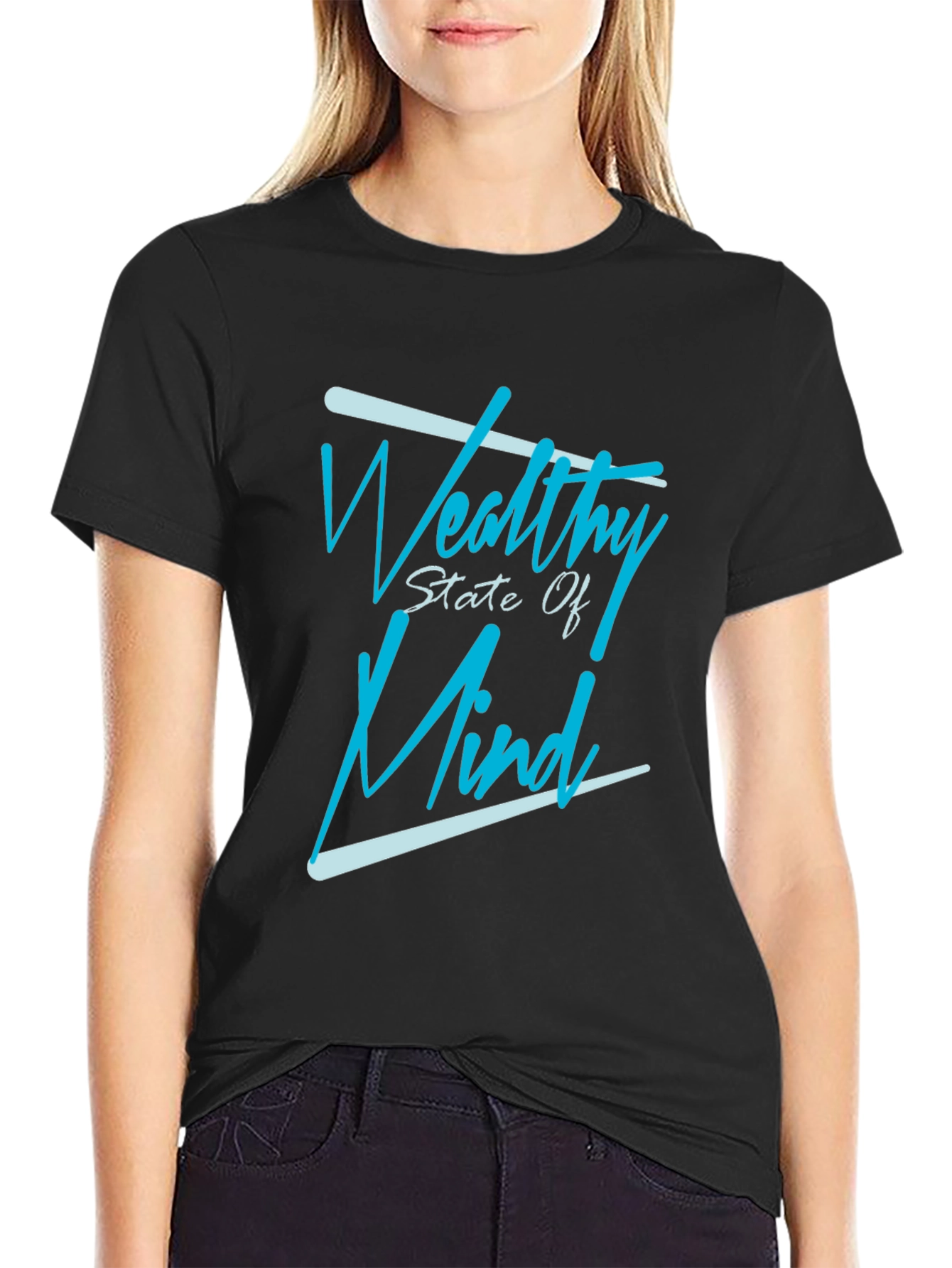 Wealthy State of Mind Graphic T-Shirt - Black