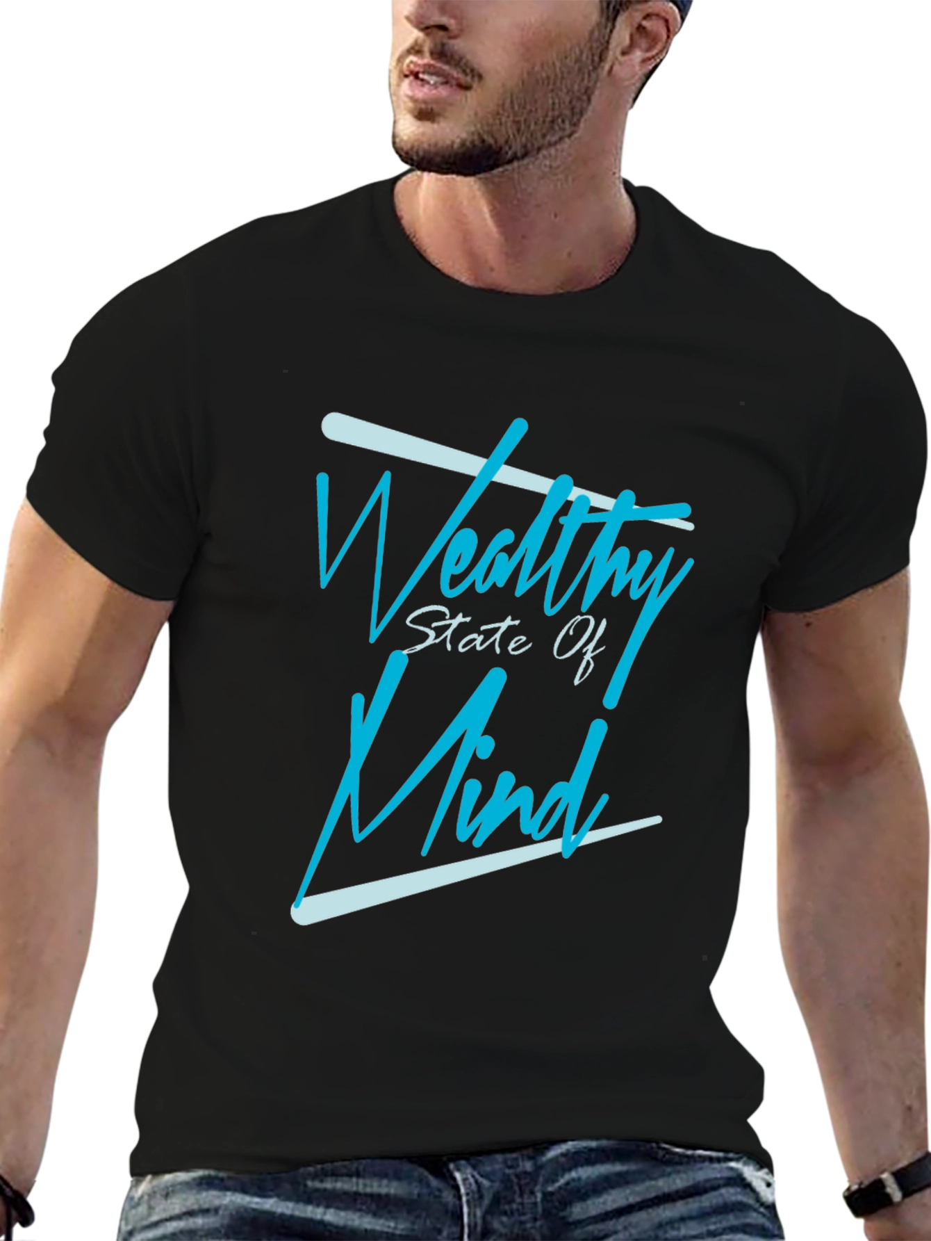 Wealthy State of Mind Graphic T-Shirt - Black