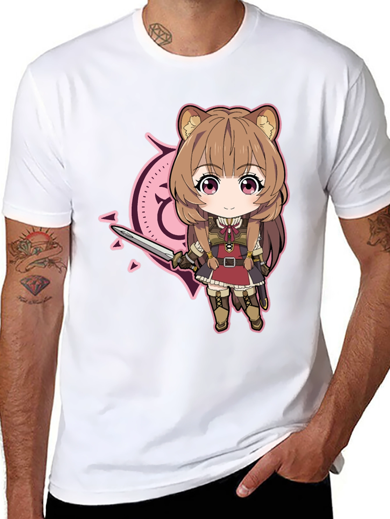 Anime Cartoon Graphic Black T-Shirt