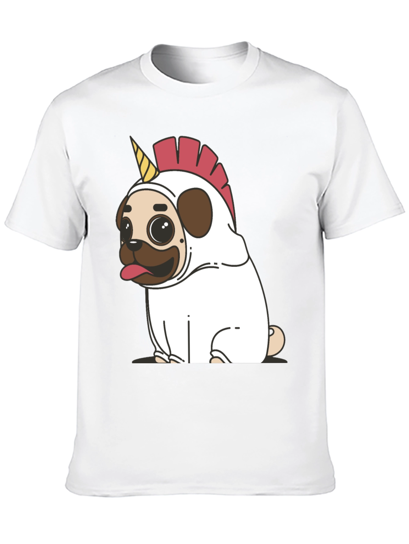 Unicorn Pug Graphic T-Shirt