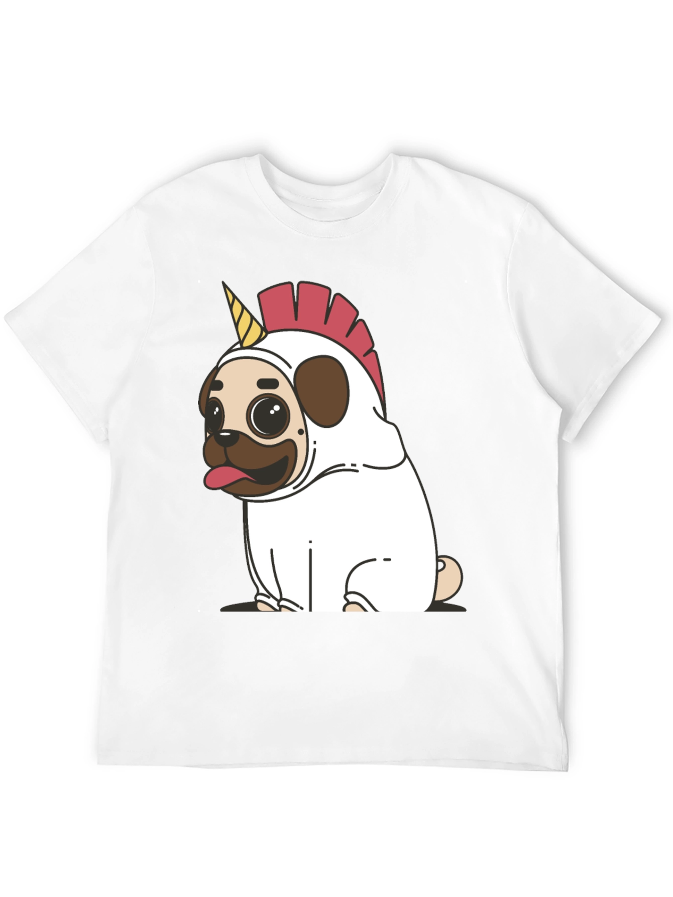Unicorn Pug Graphic T-Shirt