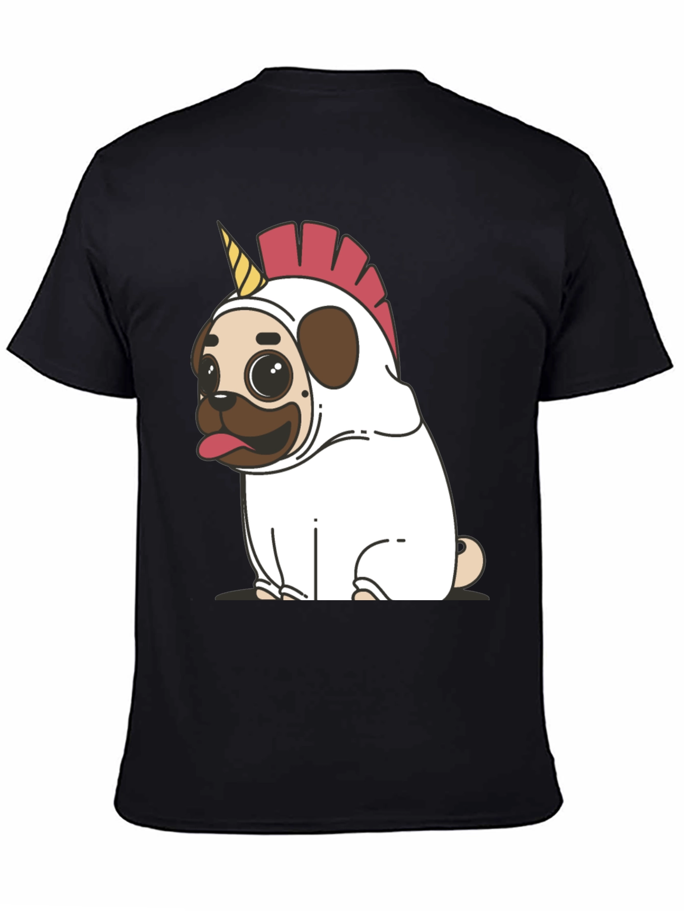 Unicorn Pug Graphic T-Shirt