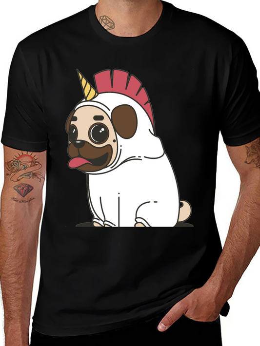 Unicorn Pug Graphic T-Shirt