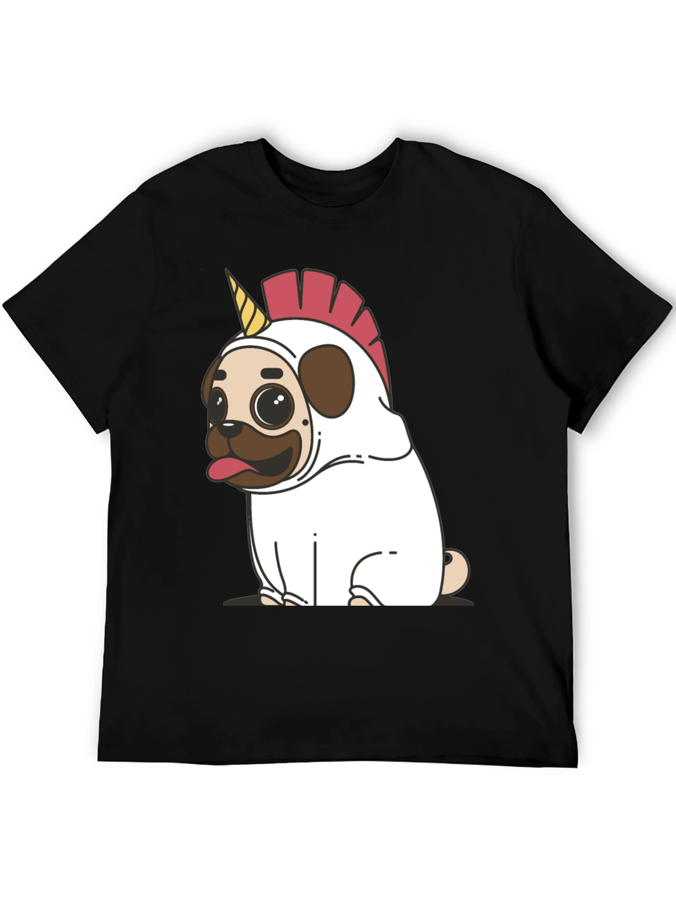 Unicorn Pug Graphic T-Shirt