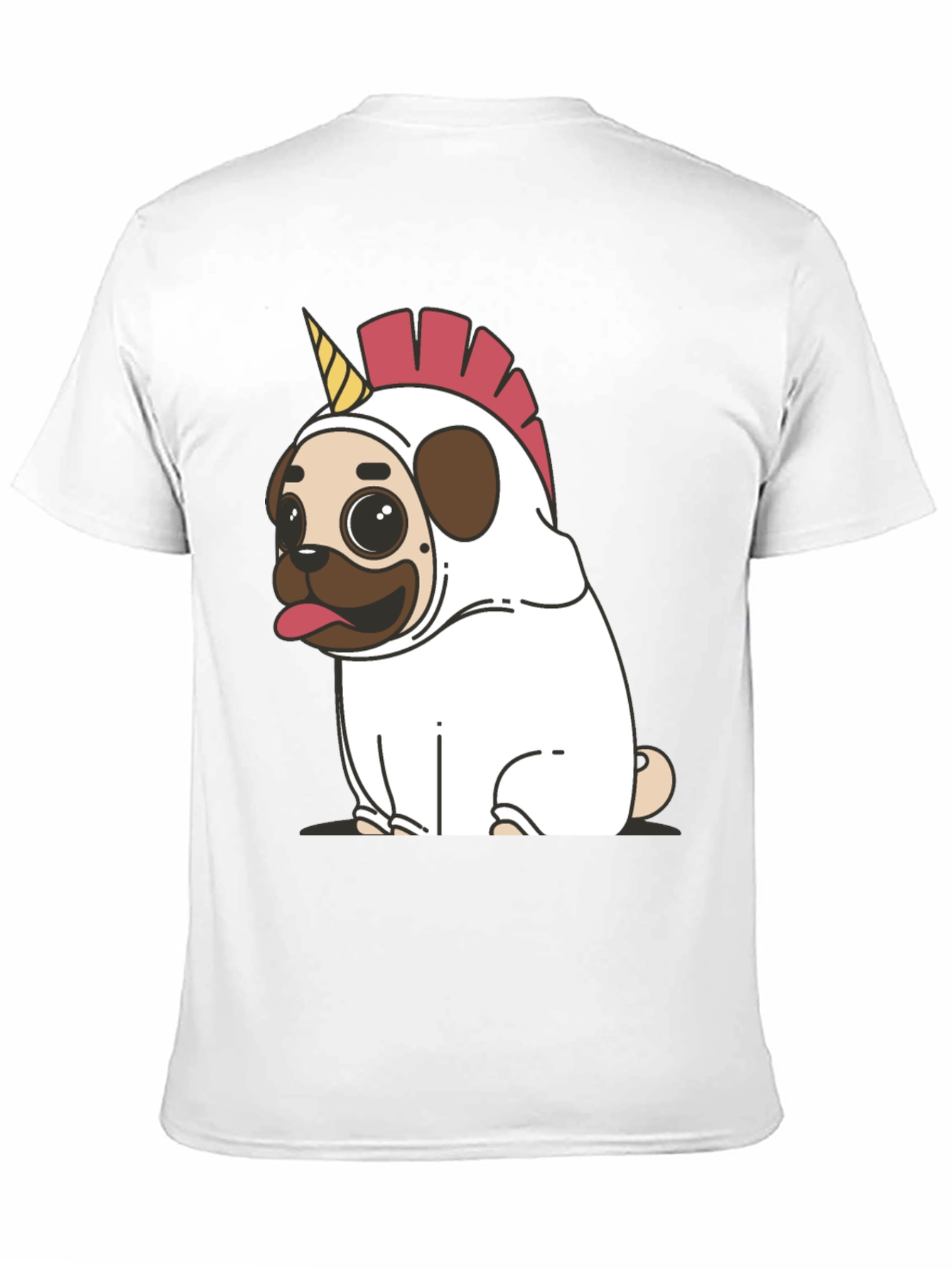 Unicorn Pug Graphic T-Shirt
