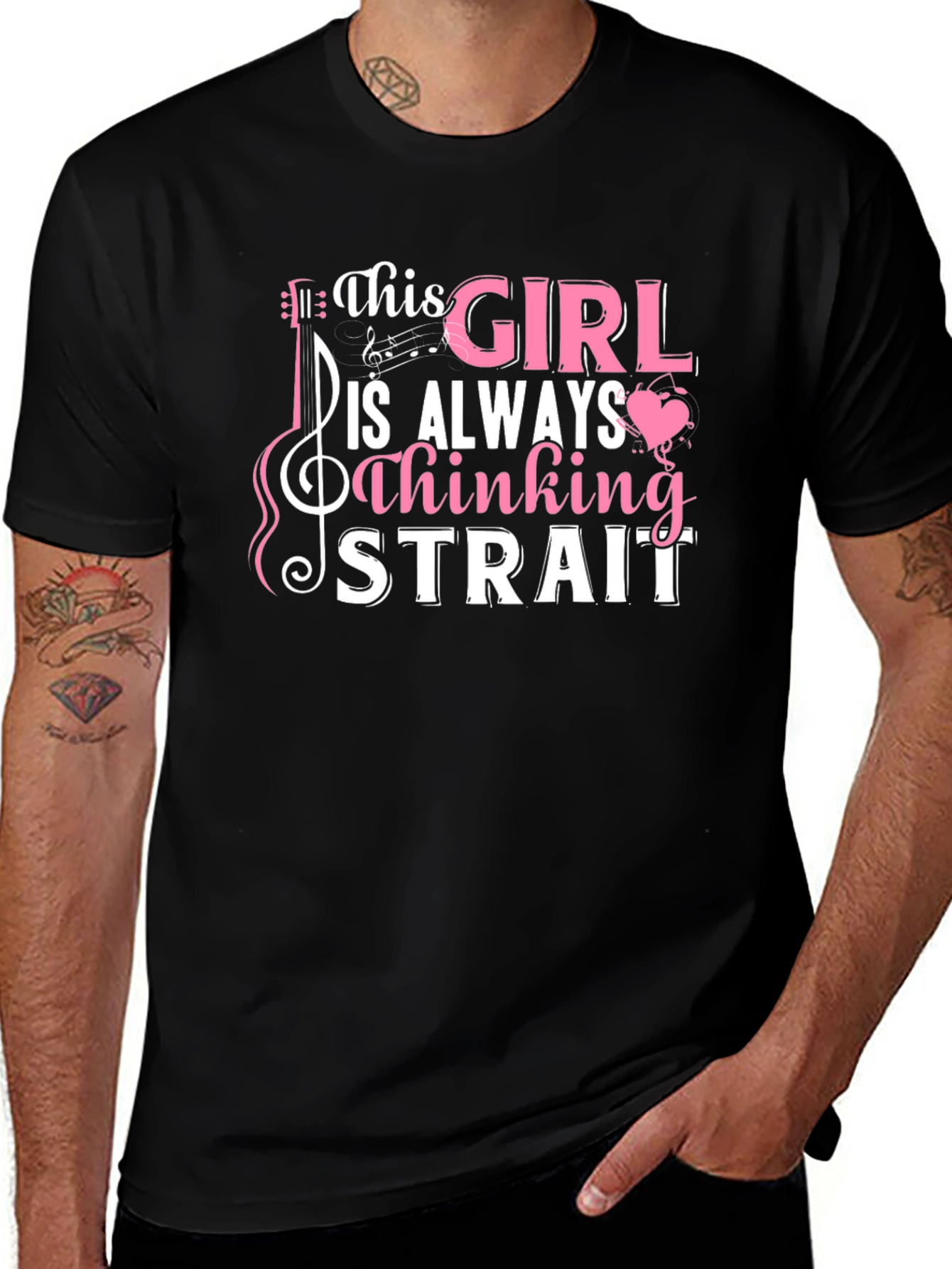 This Girl Always Thinking Strait T-Shirt