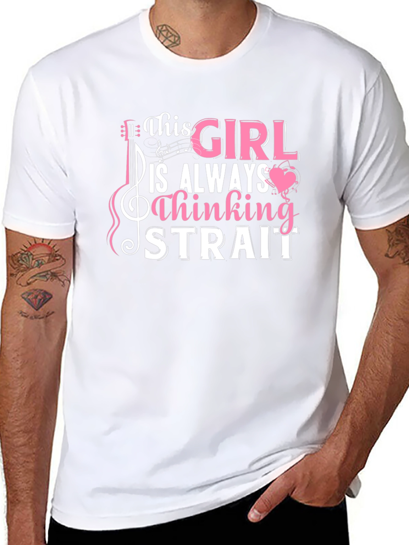 This Girl Always Thinking Strait T-Shirt