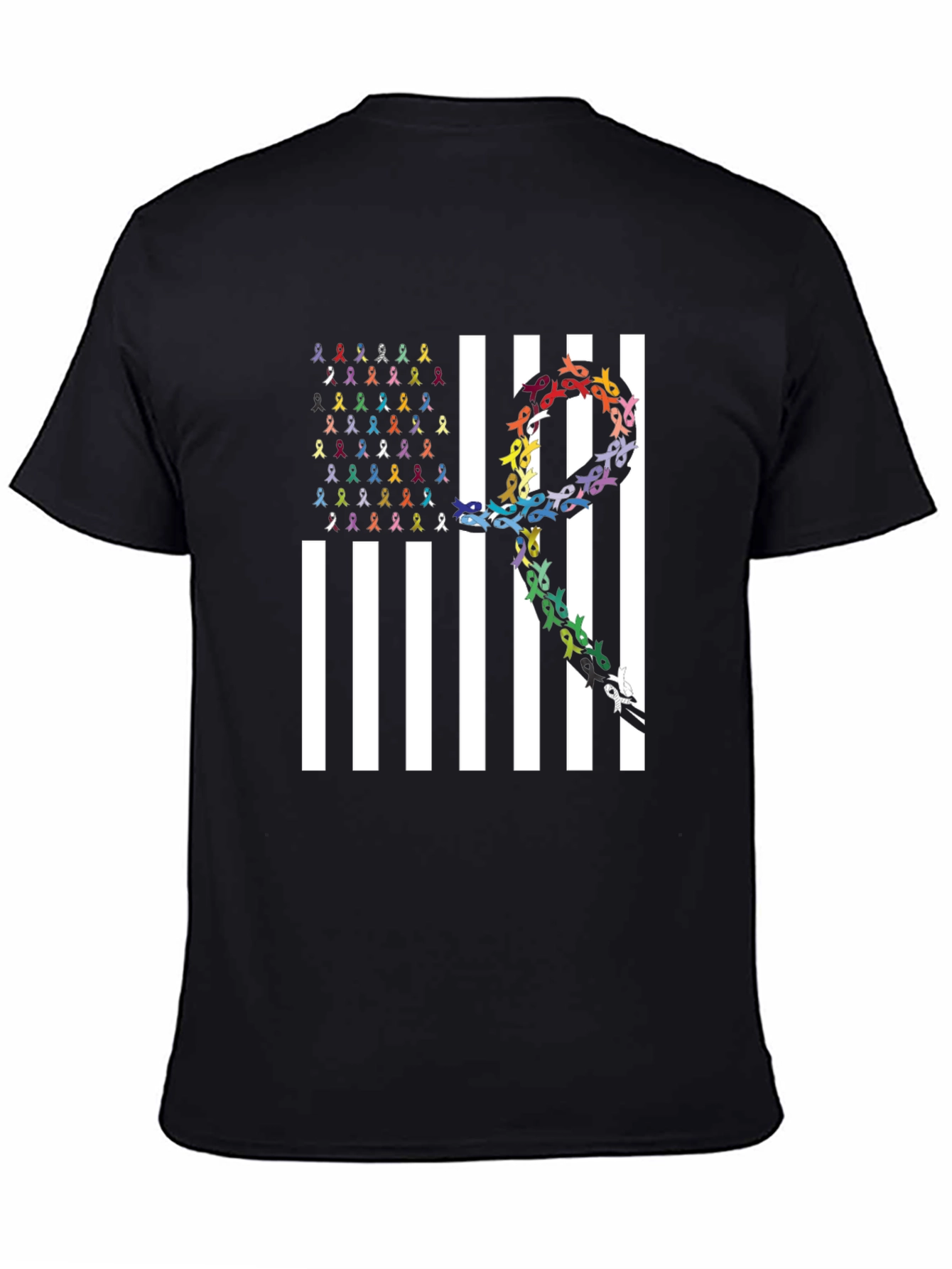Awareness Ribbon US Flag Graphic Tee