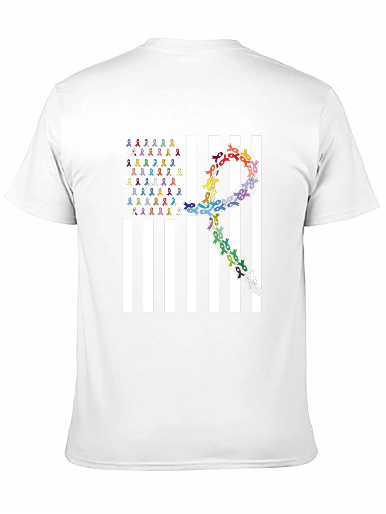 Awareness Ribbon US Flag Graphic Tee