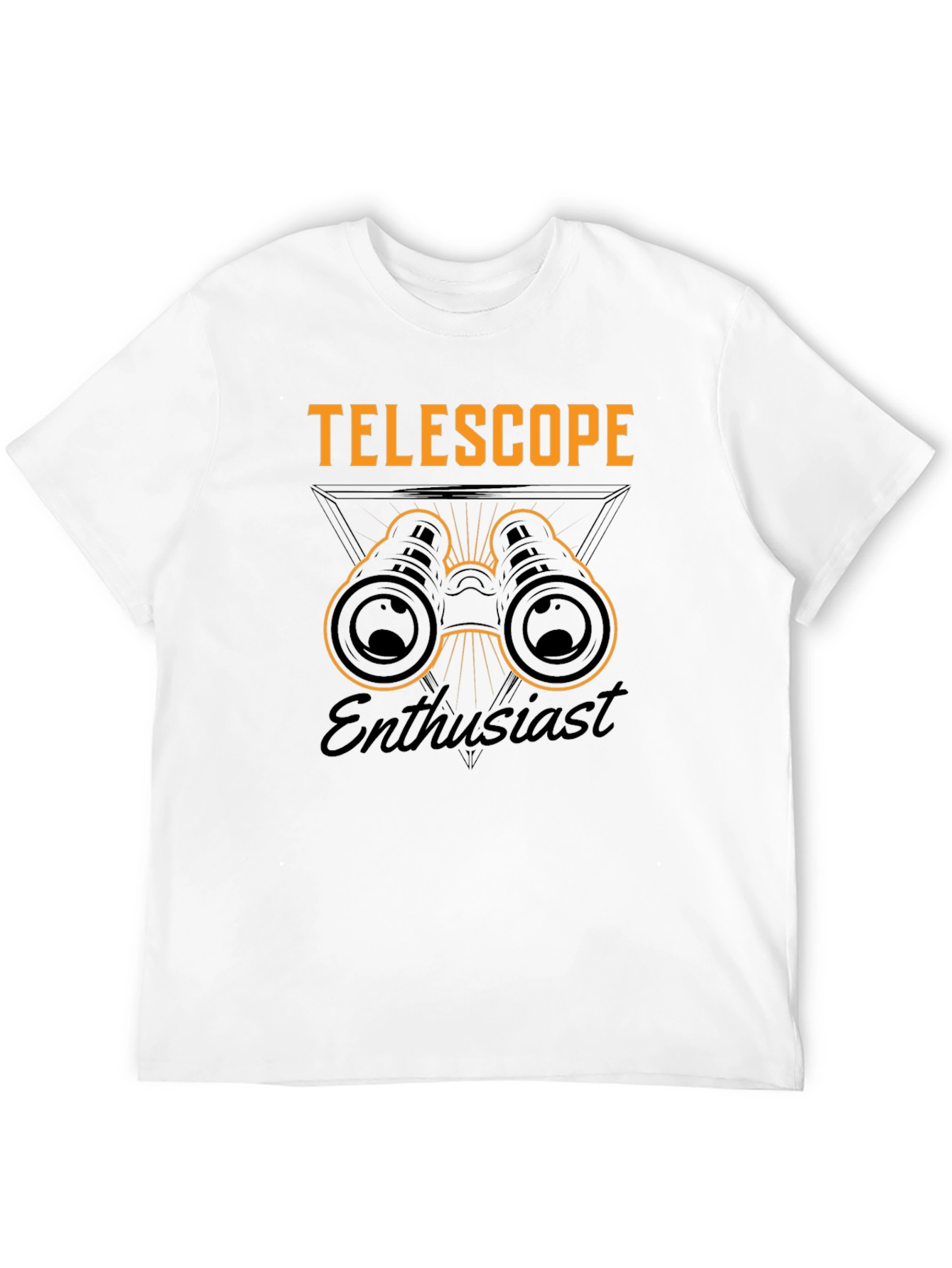Telescope Enthusiast Graphic T-Shirt - Black