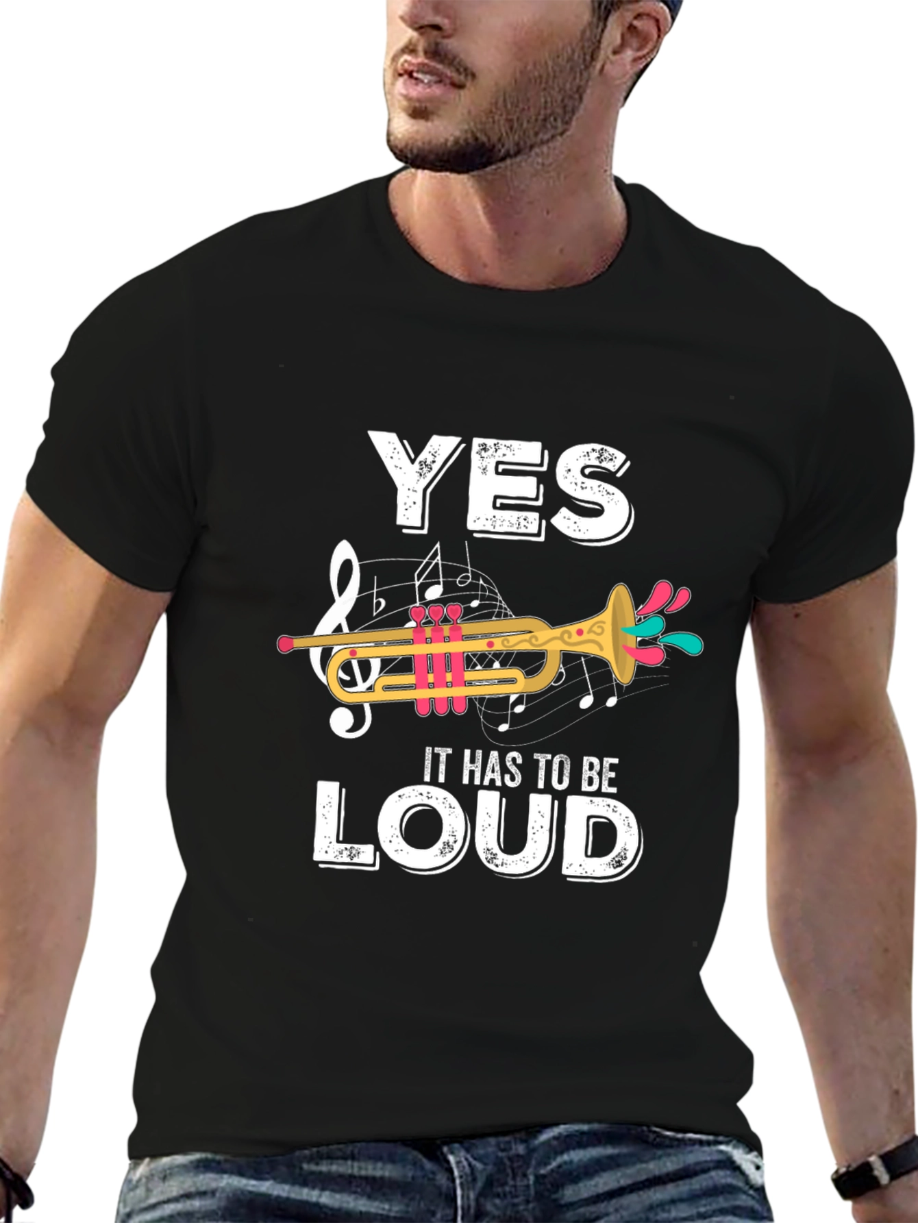 Yes Loud Trumpet Graphic T-Shirt