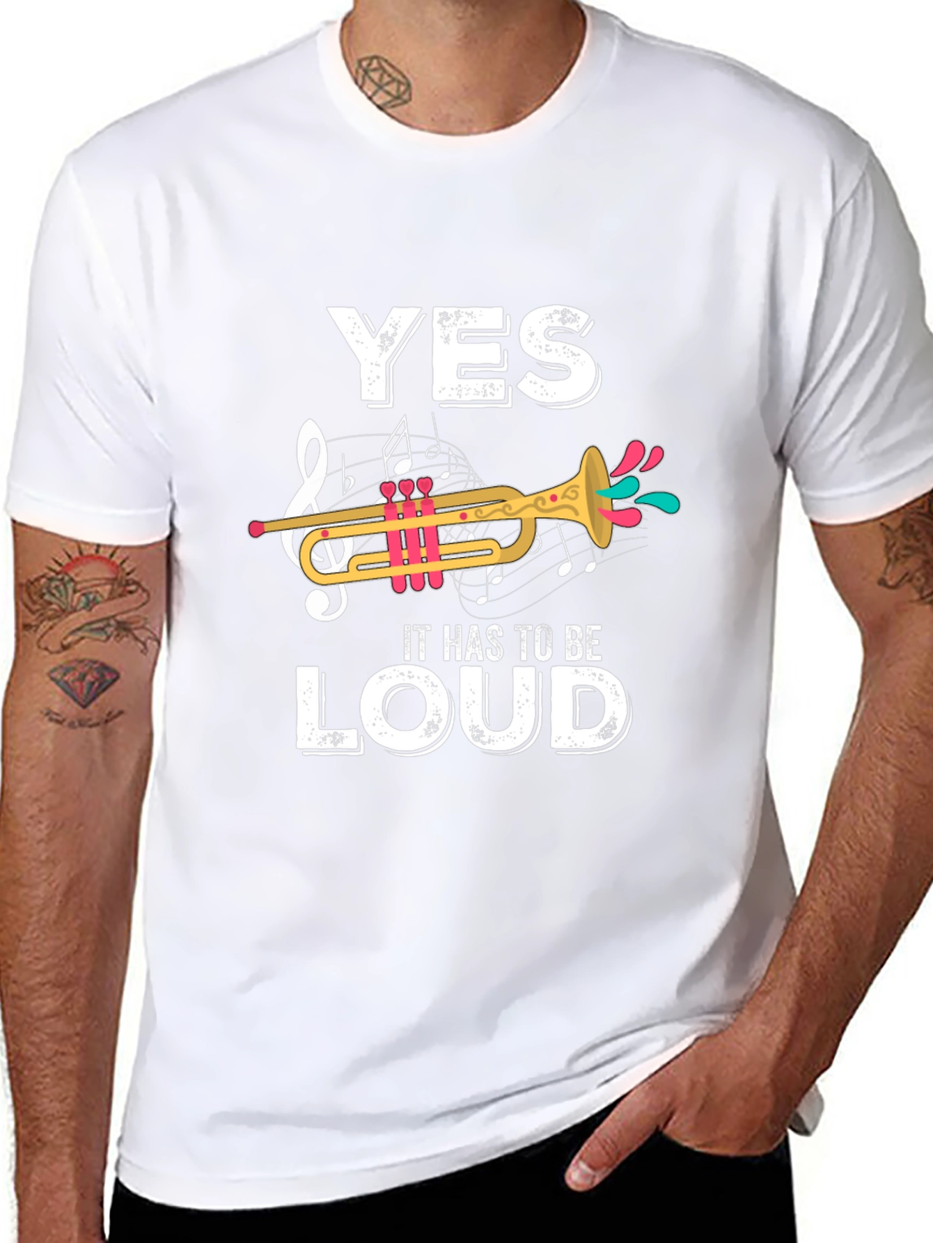Yes Loud Trumpet Graphic T-Shirt