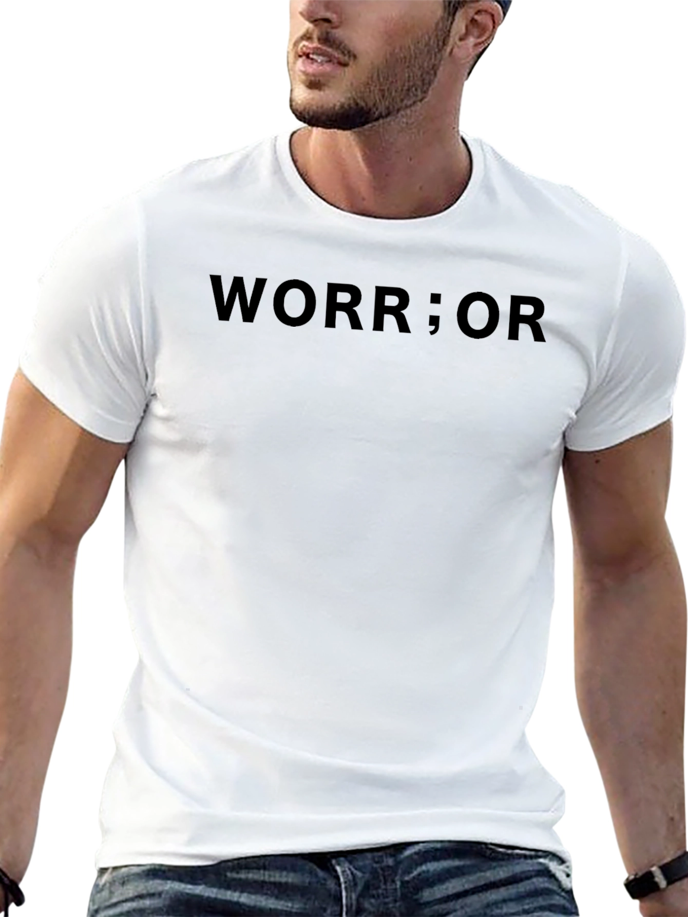 Worrior Black T-Shirt - Bold Statement Tee
