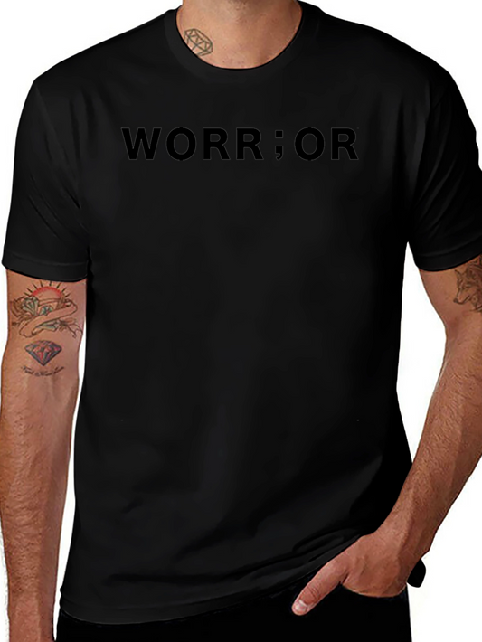 Worrior Black T-Shirt - Bold Statement Tee