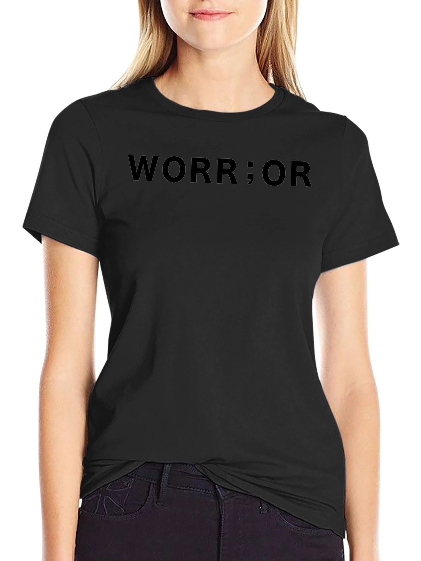 Worrior Black T-Shirt - Bold Statement Tee