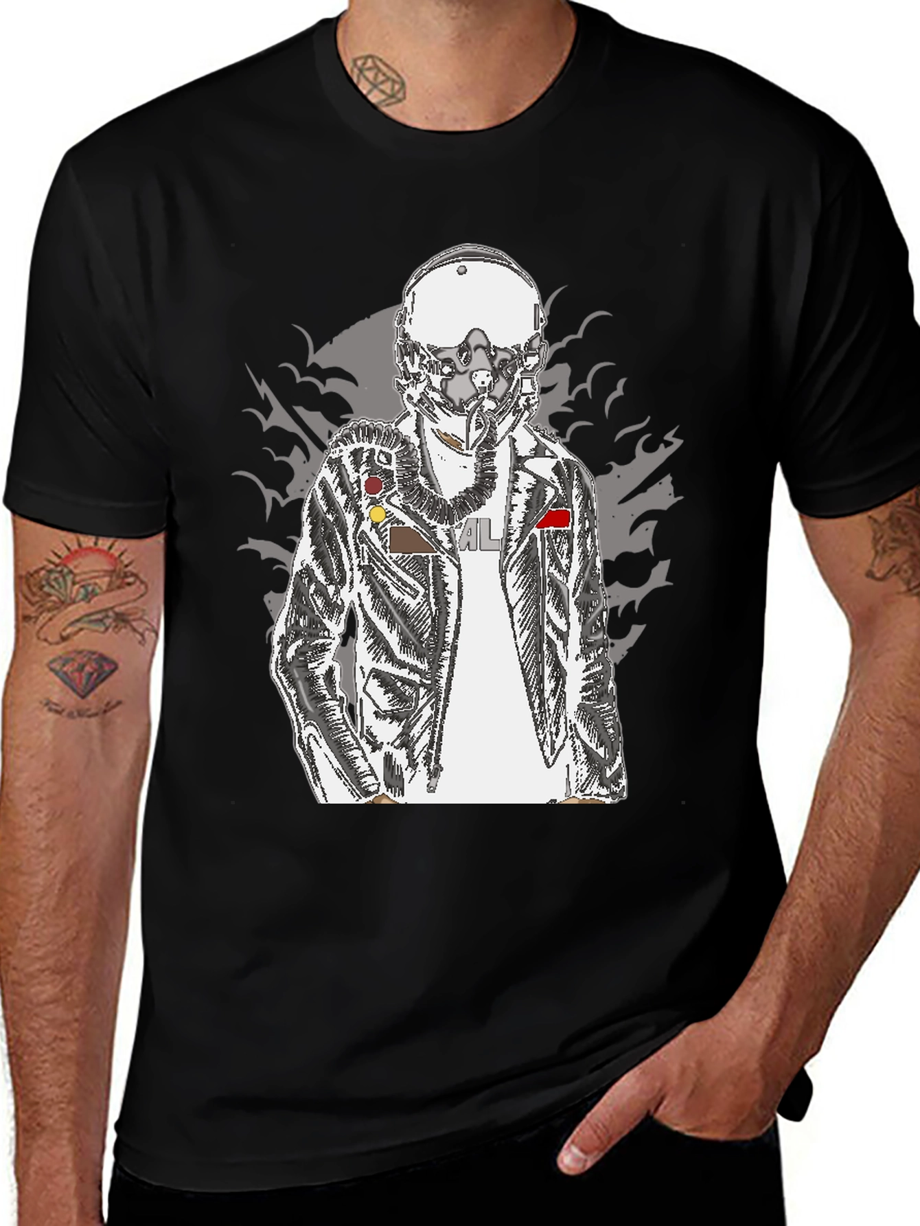 Aviator Graphic Print T-Shirt - Edgy Style