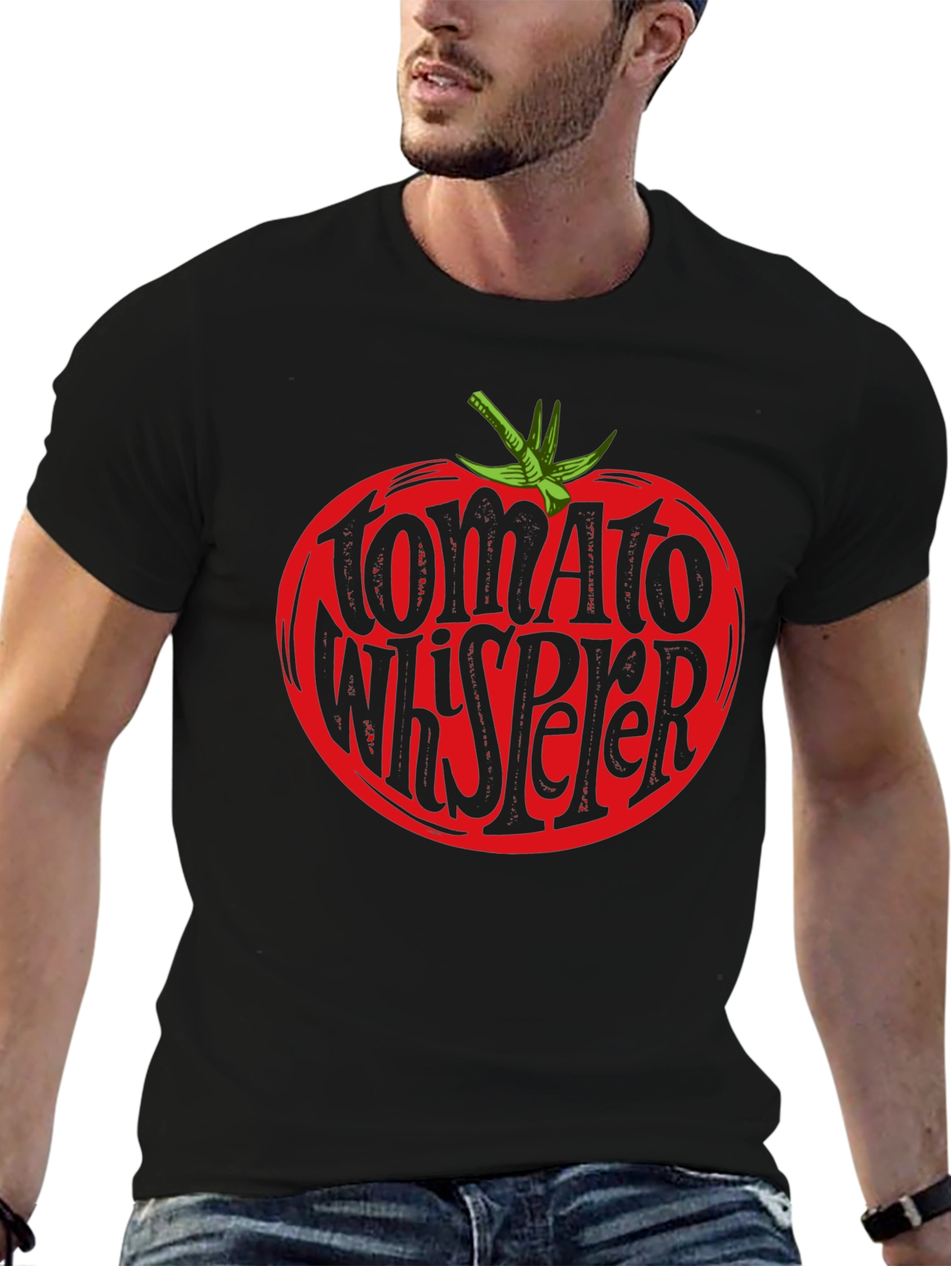 Tomato Whisperer Graphic Tee - Black Cotton T-Shirt