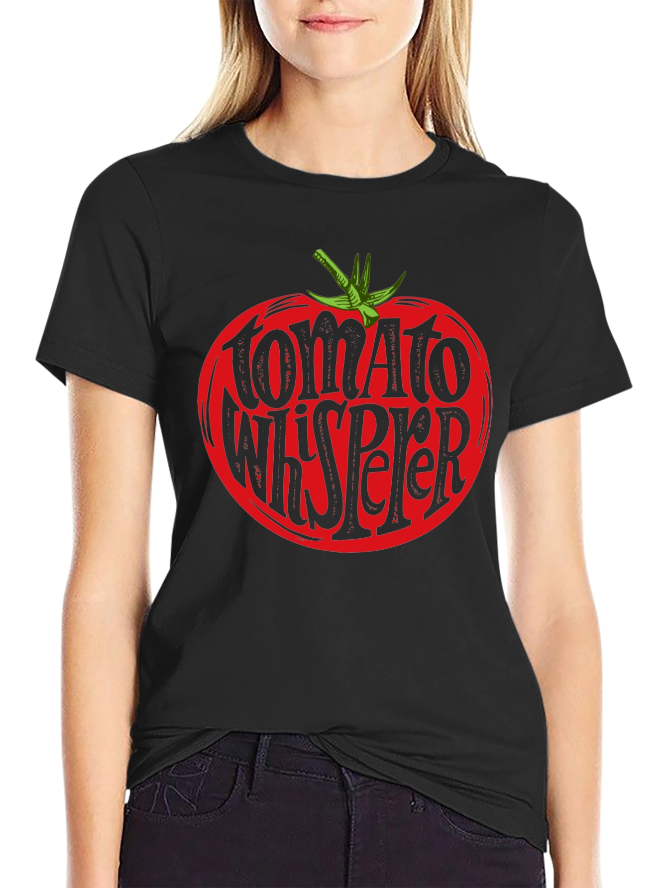 Tomato Whisperer Graphic Tee - Black Cotton T-Shirt