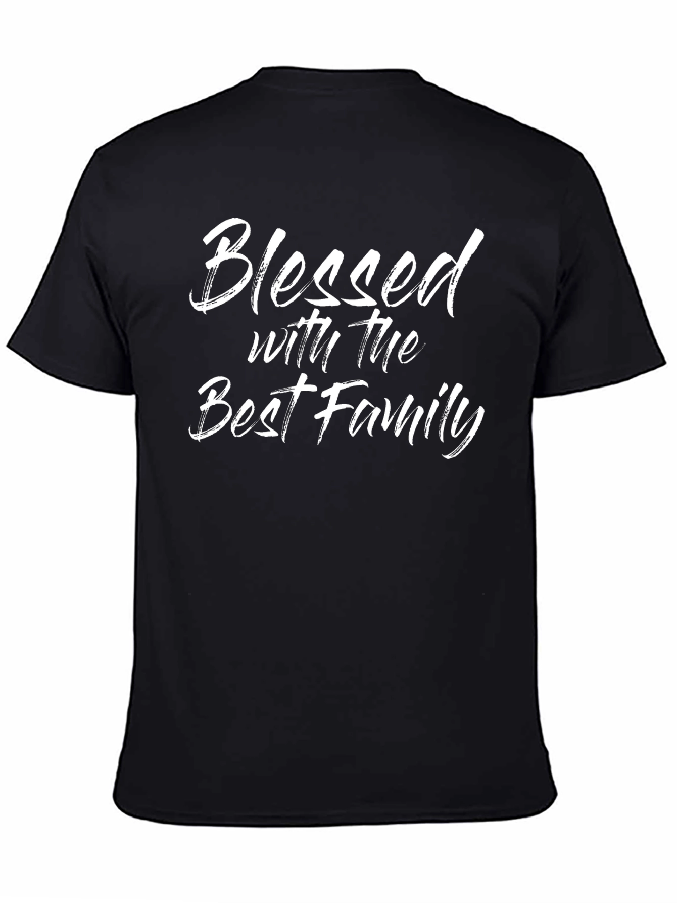 Blessed With the Best Family Black T-Shirt