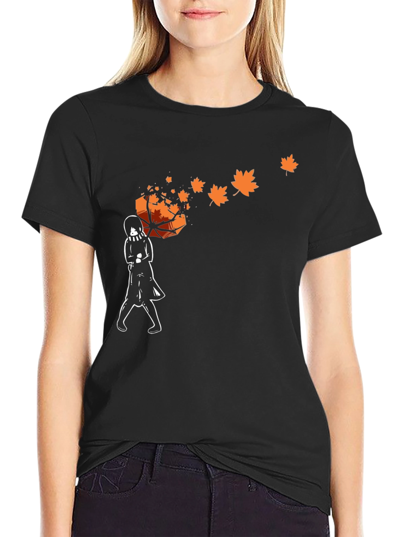 Autumn Leaves Umbrella Graphic Tee