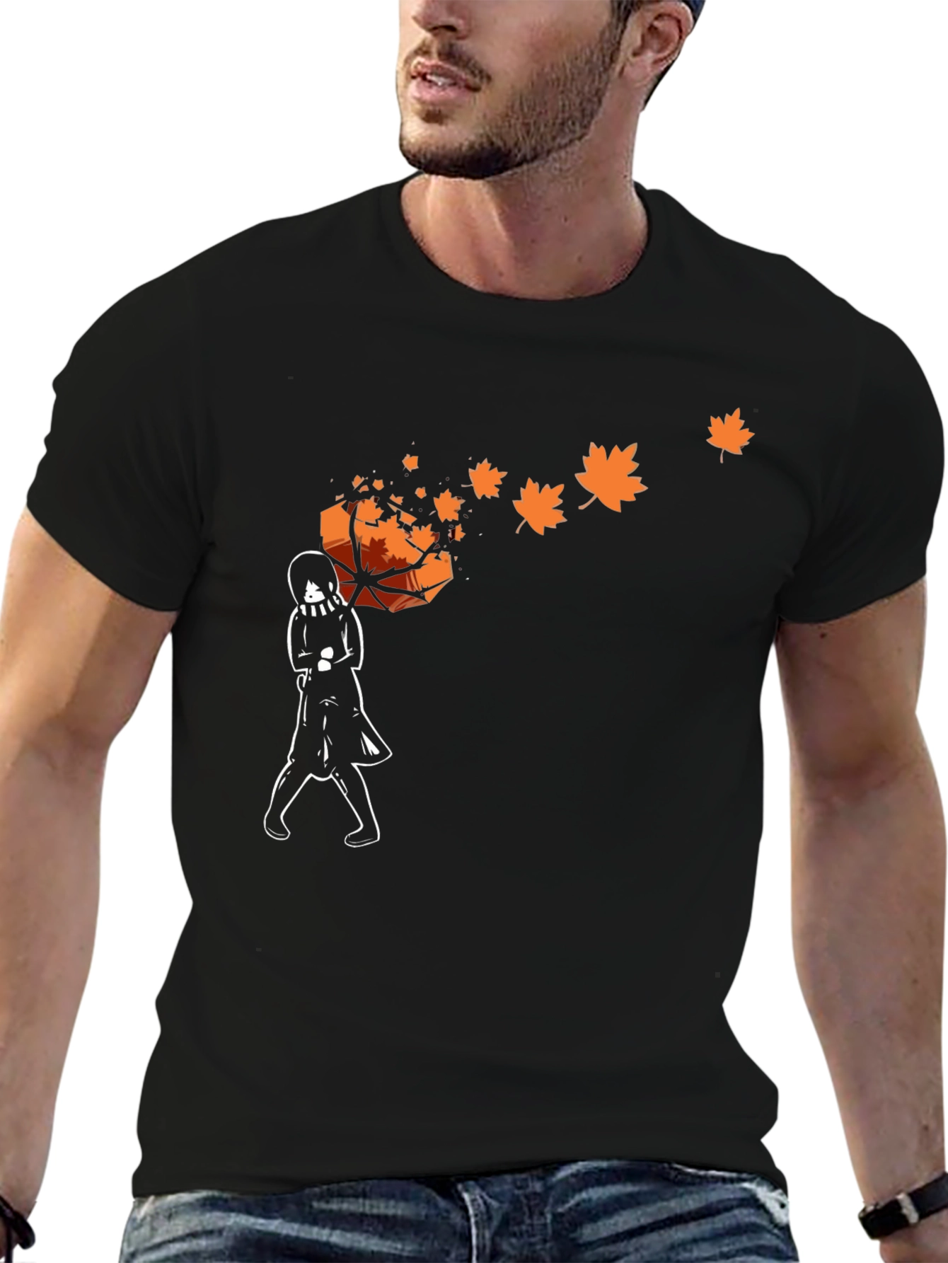 Autumn Leaves Umbrella Graphic Tee