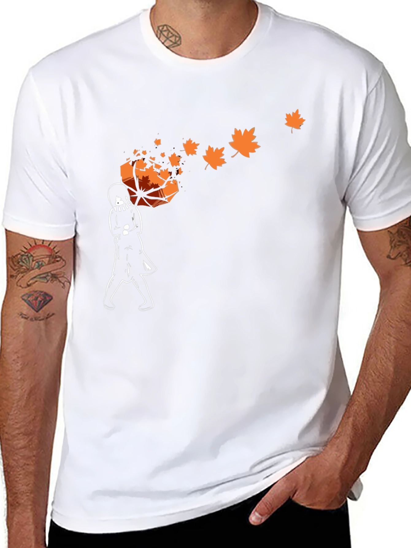 Autumn Leaves Umbrella Graphic Tee