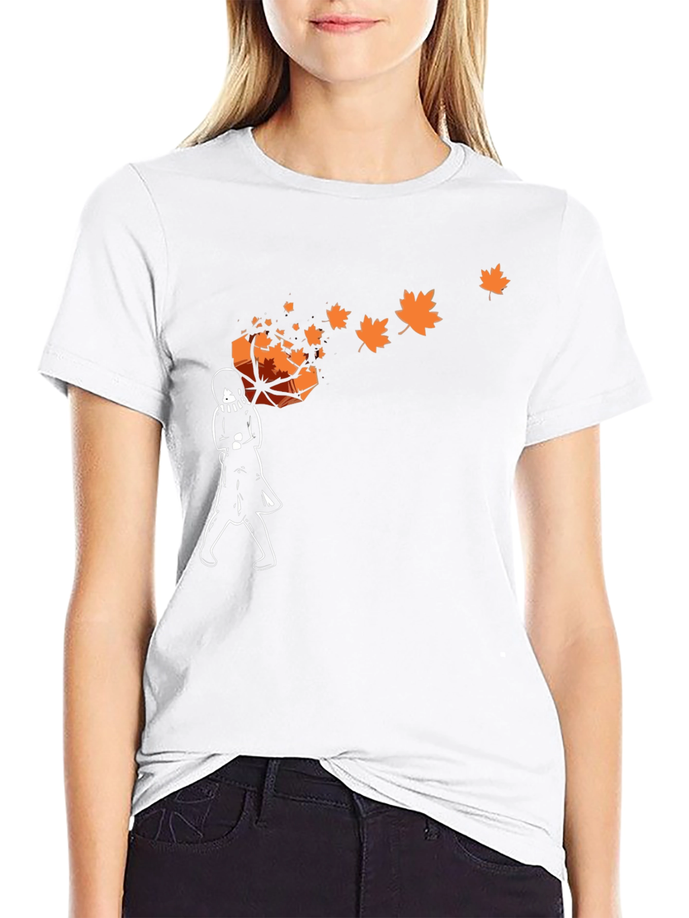Autumn Leaves Umbrella Graphic Tee