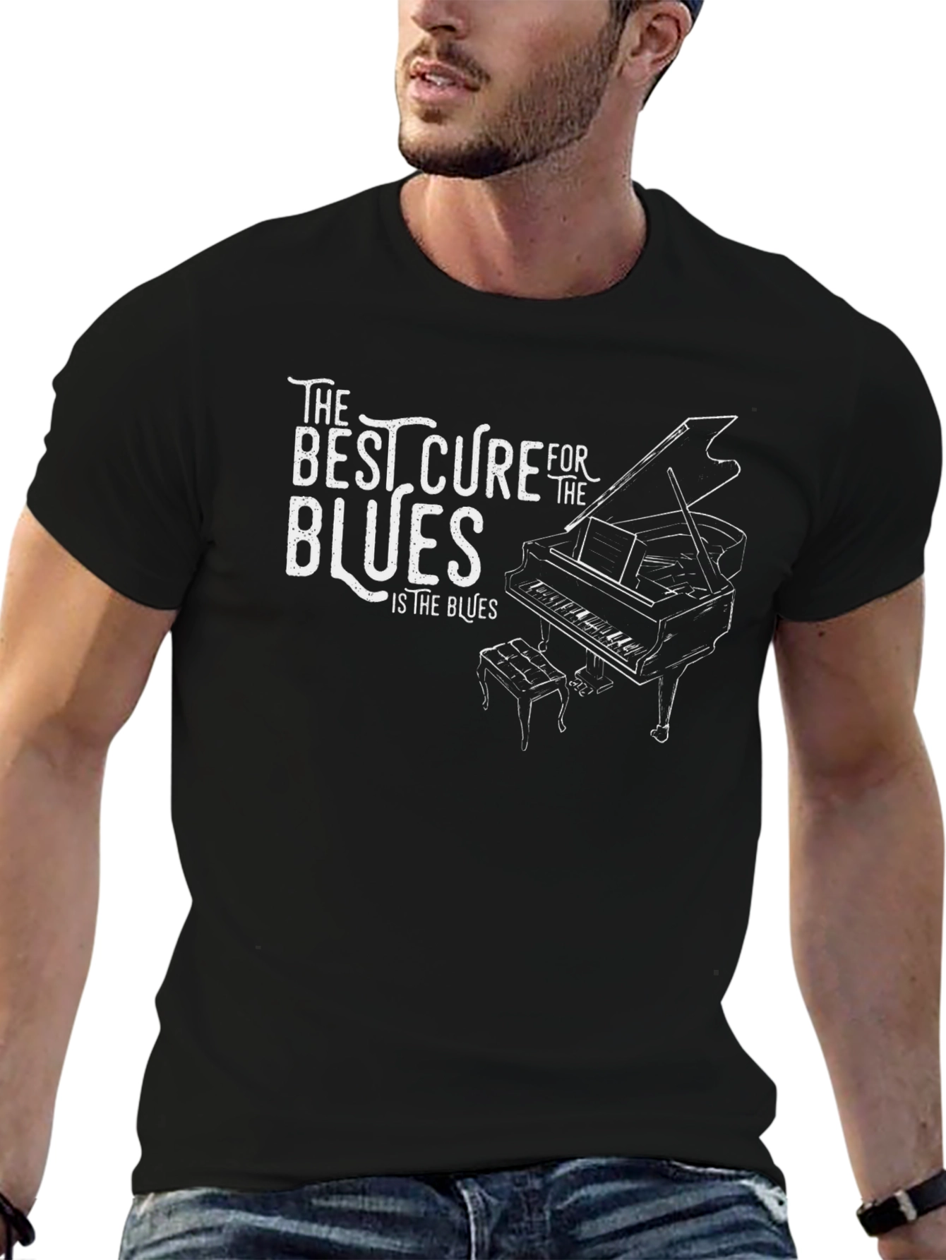 The Best Cure for the Blues Piano T-Shirt