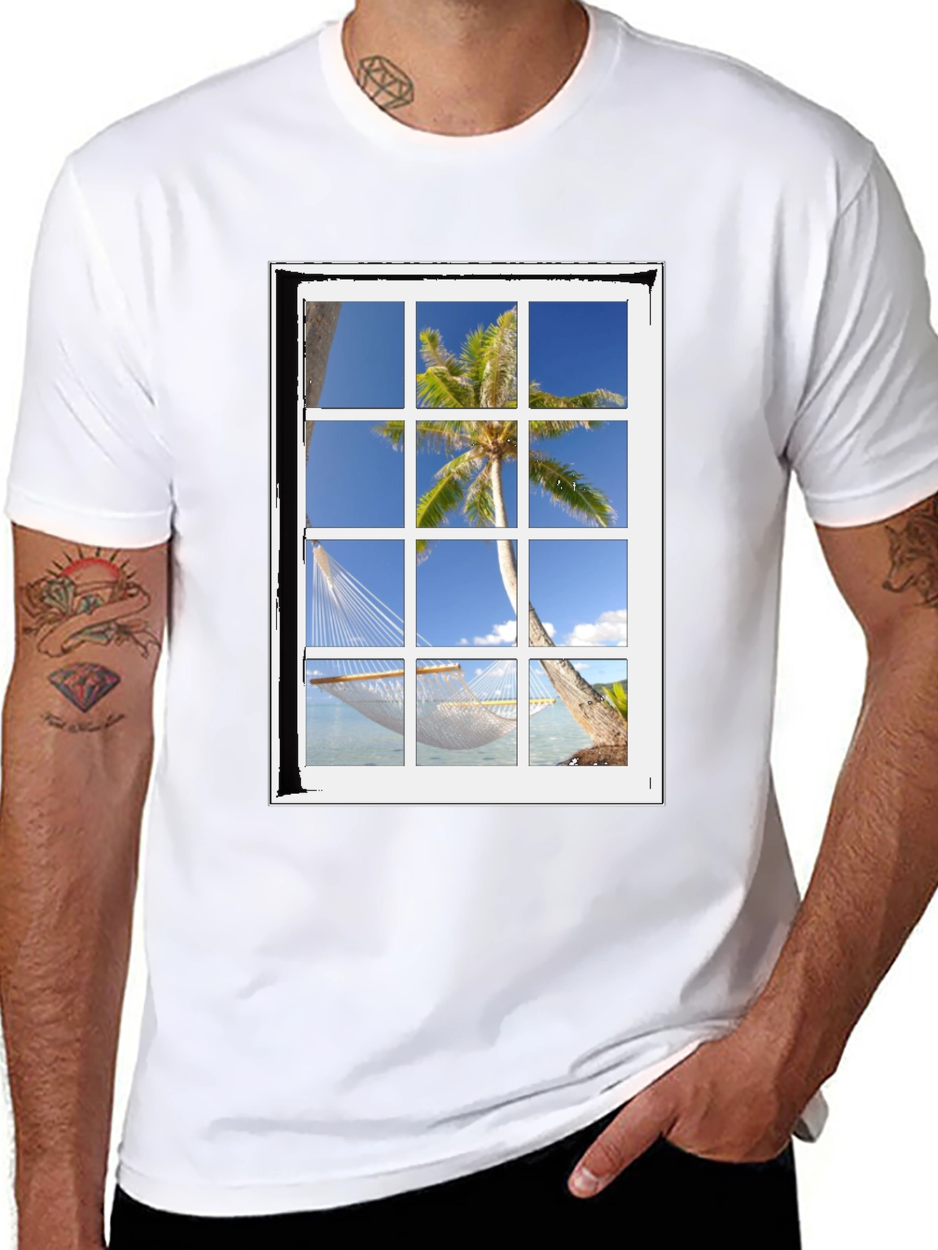 Tropical Window View T-Shirt