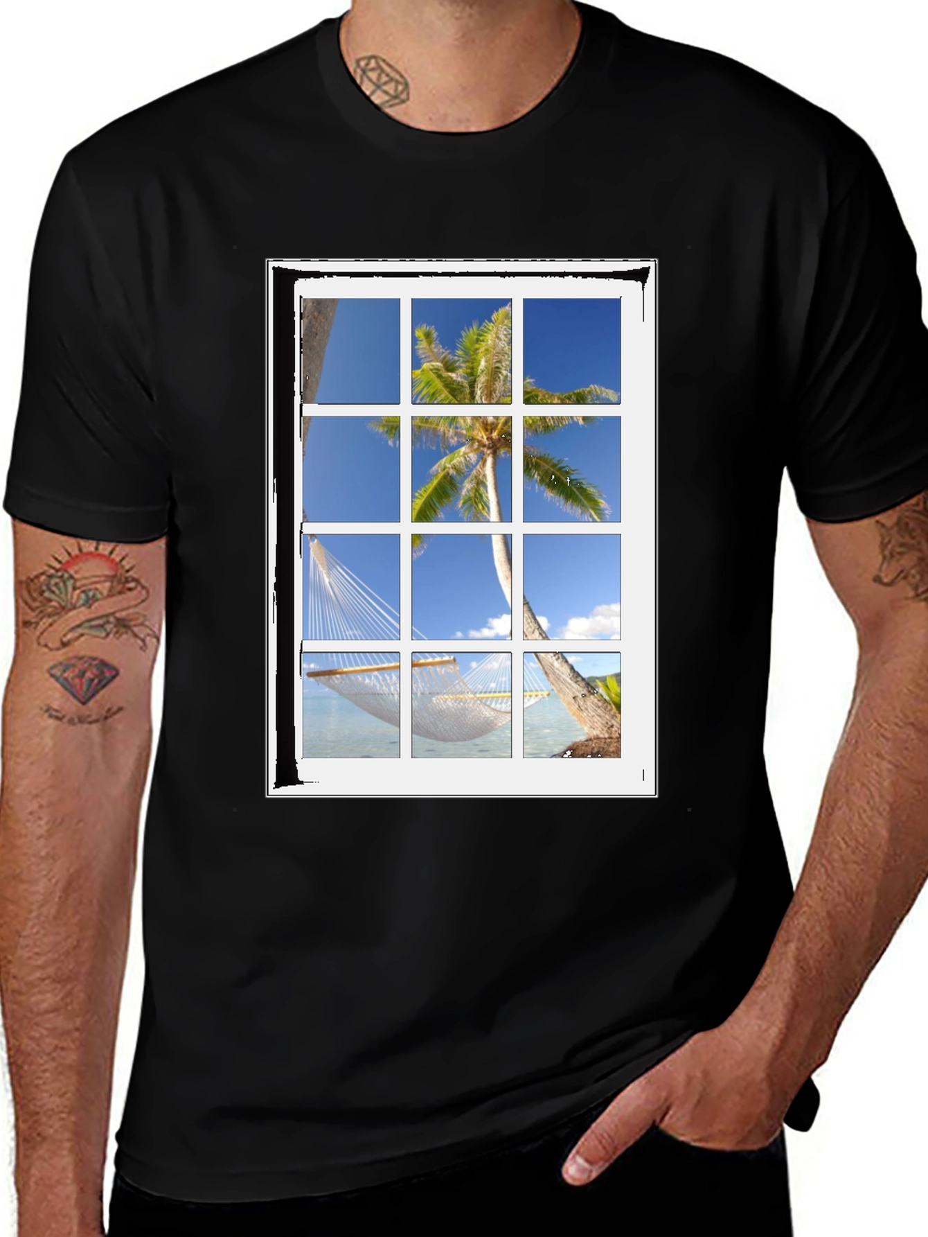 Tropical Window View T-Shirt