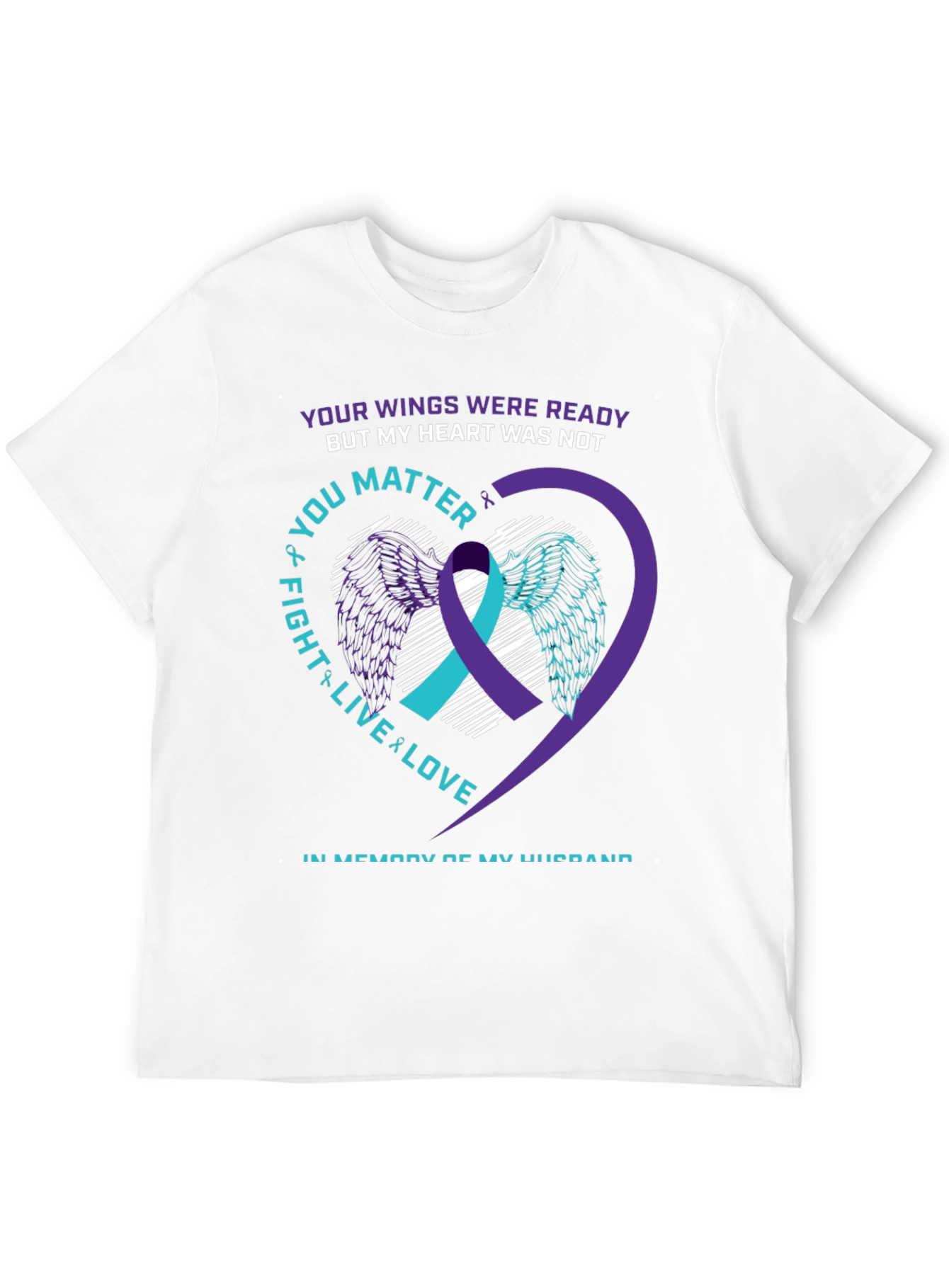 Wings Ready Husband Memorial T-Shirt