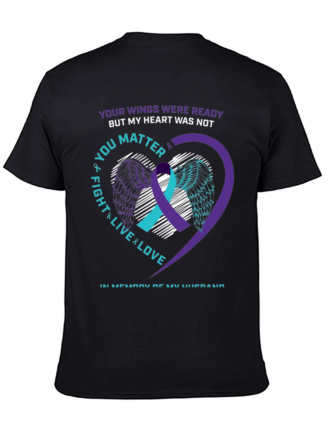 Wings Ready Husband Memorial T-Shirt