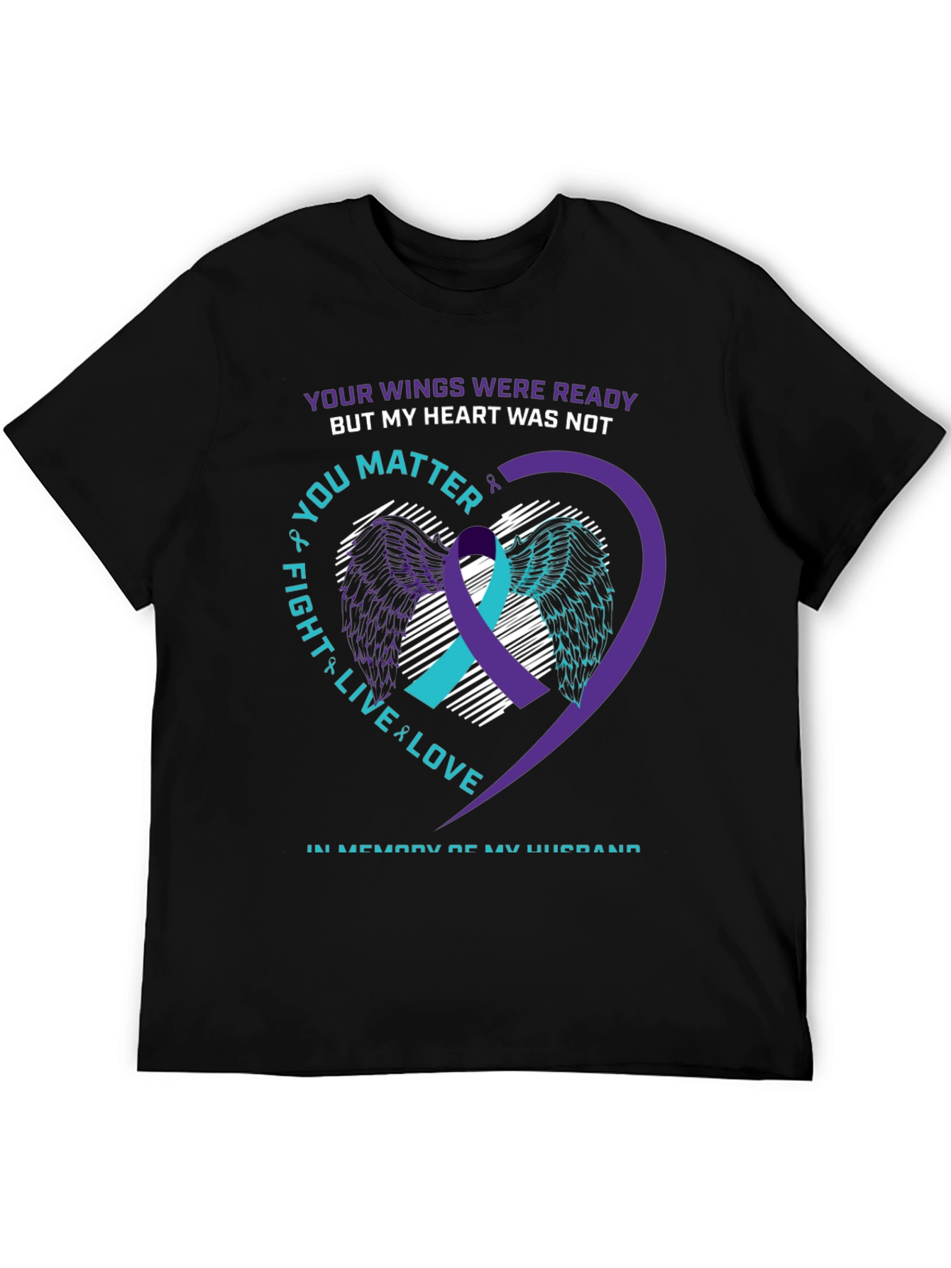 Wings Ready Husband Memorial T-Shirt