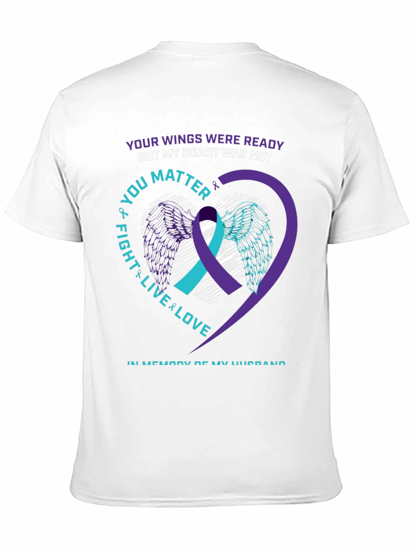 Wings Ready Husband Memorial T-Shirt