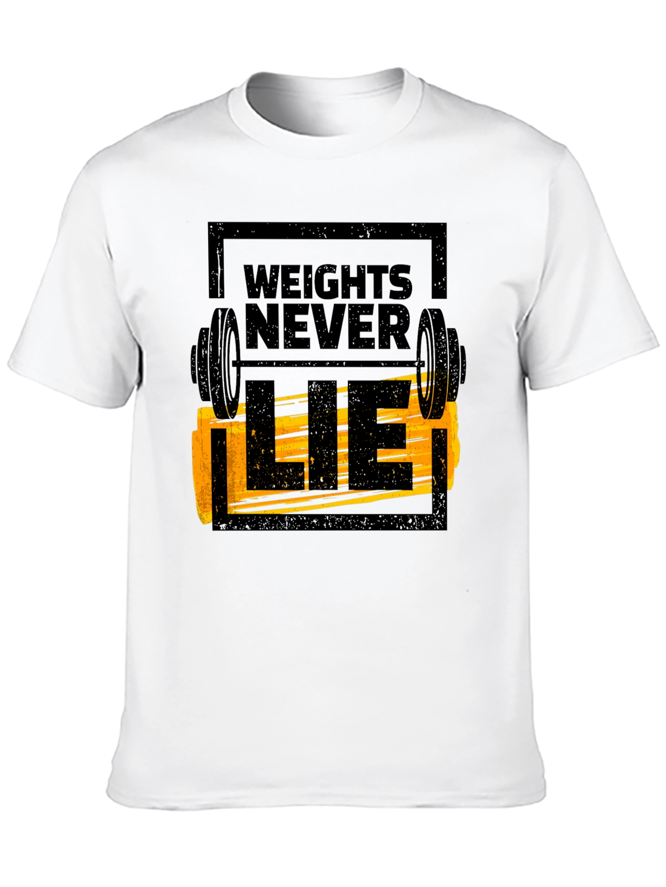 Weights Never Lie Black Graphic T-Shirt