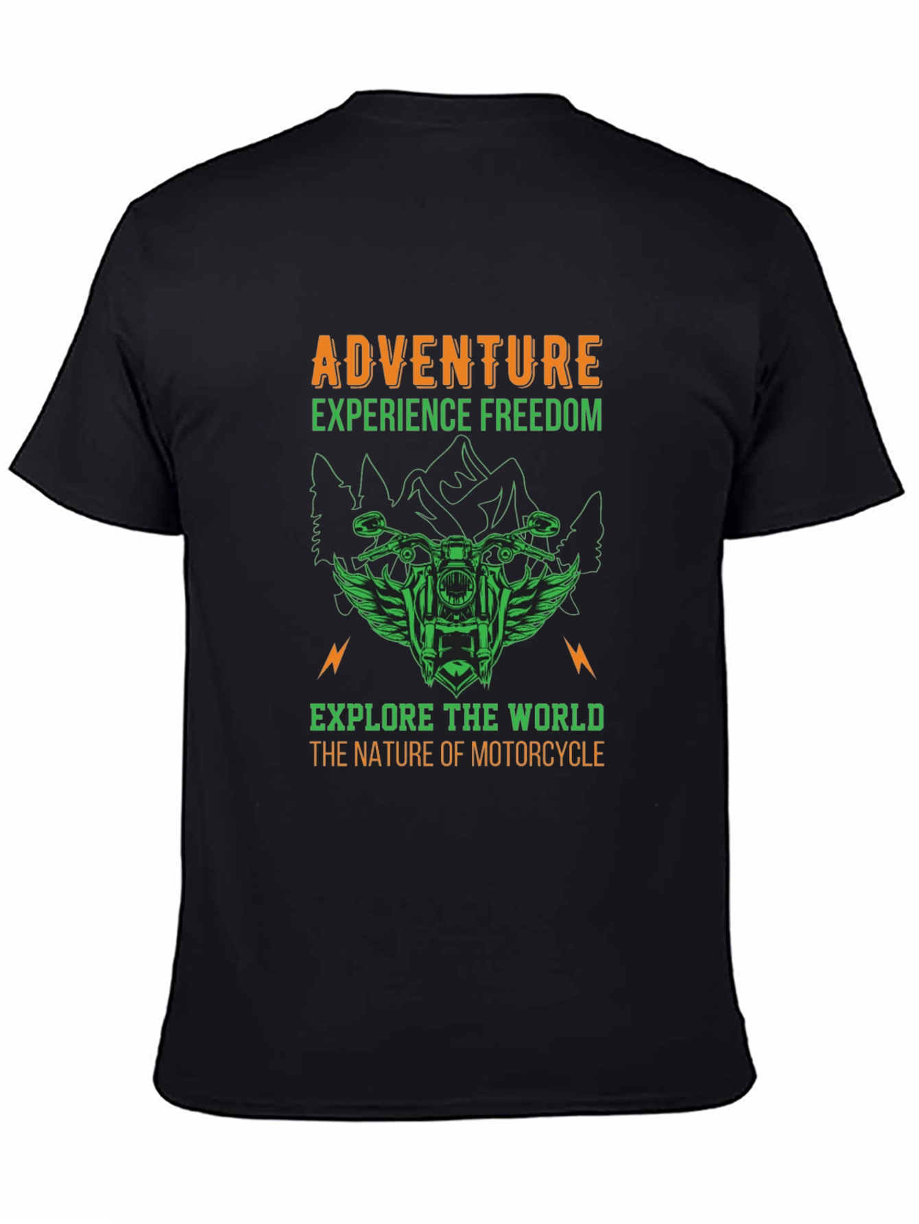 Adventure Motorcycle Graphic Print T-Shirt