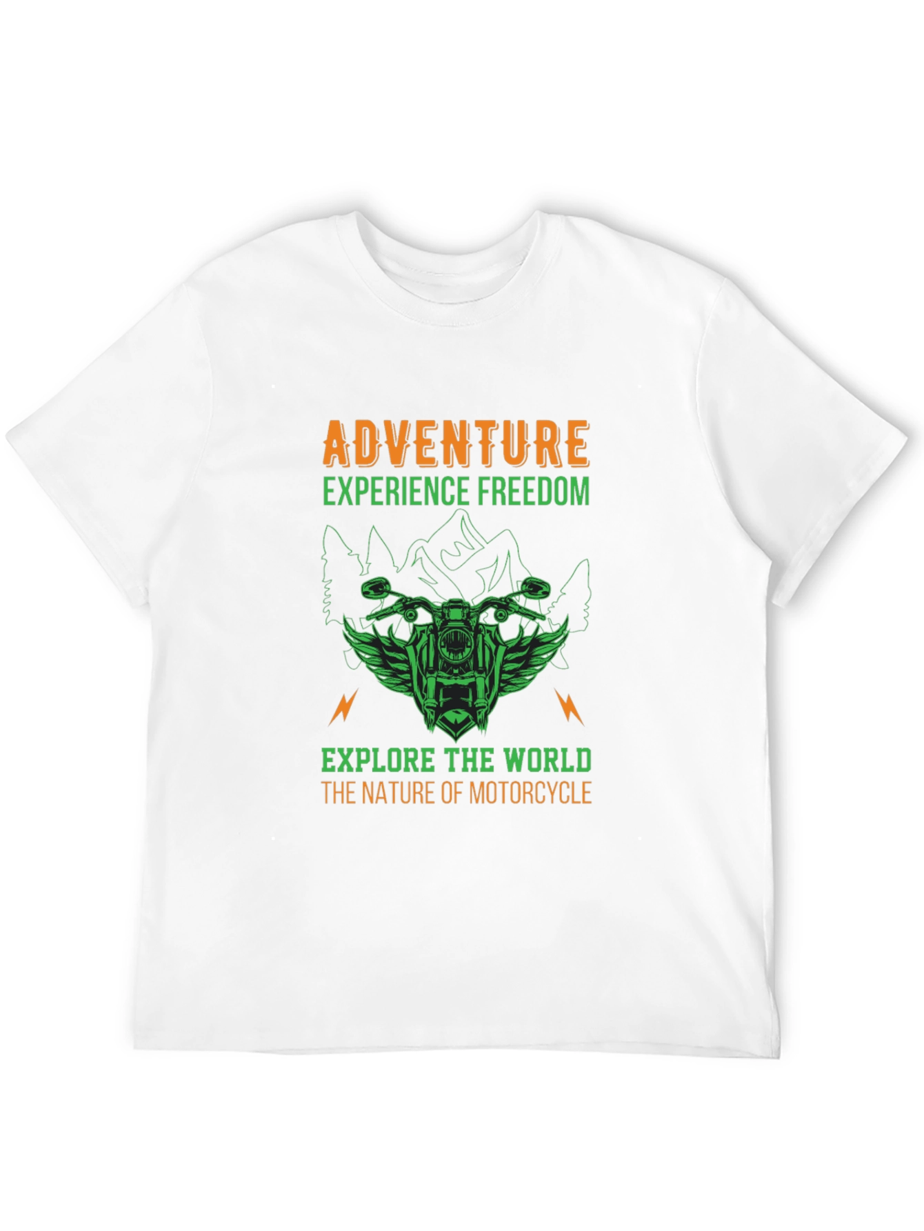 Adventure Motorcycle Graphic Print T-Shirt