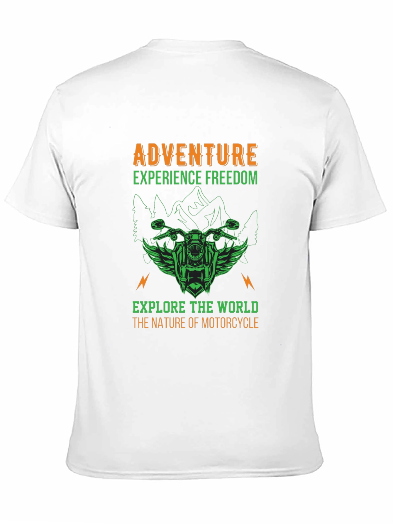 Adventure Motorcycle Graphic Print T-Shirt