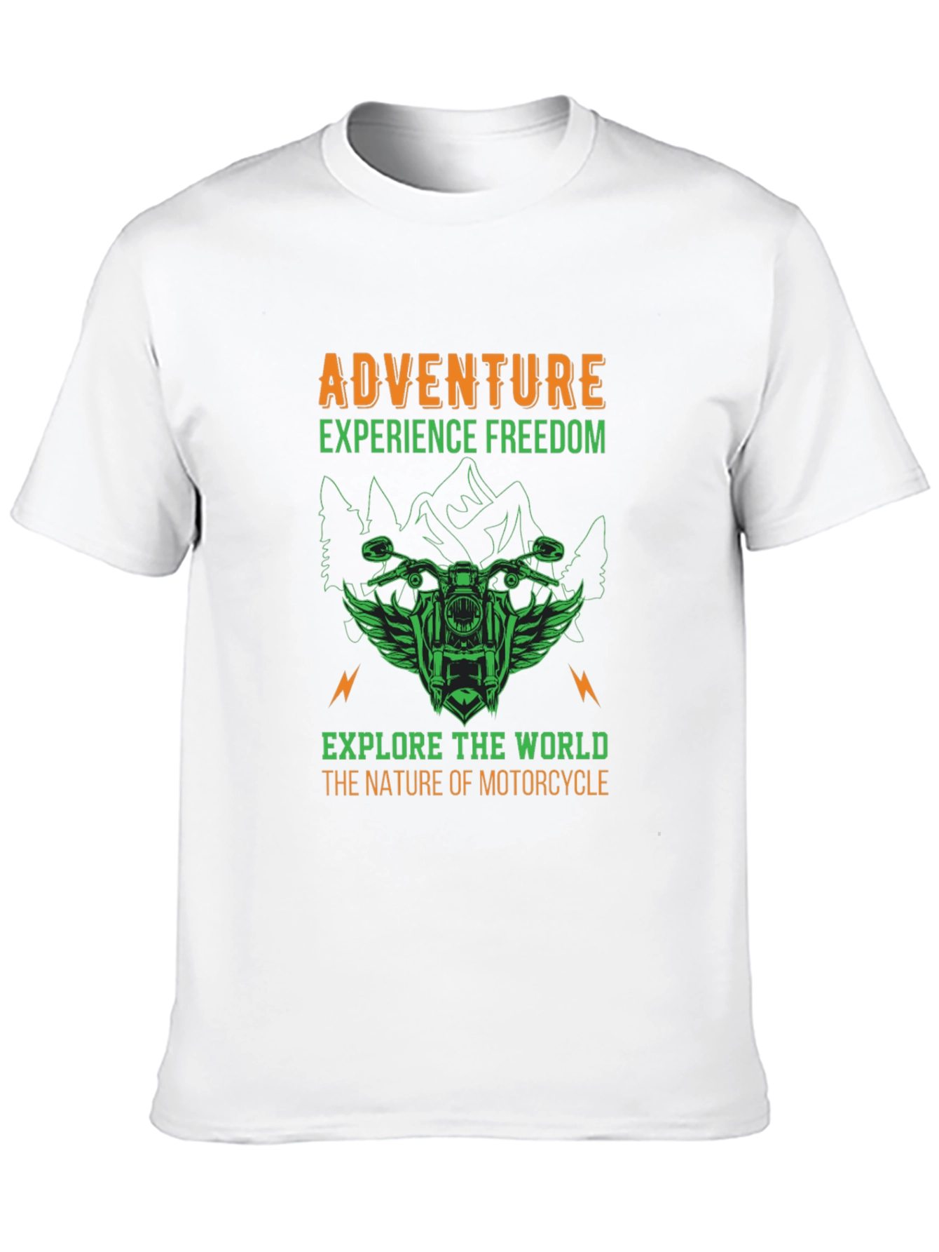 Adventure Motorcycle Graphic Print T-Shirt