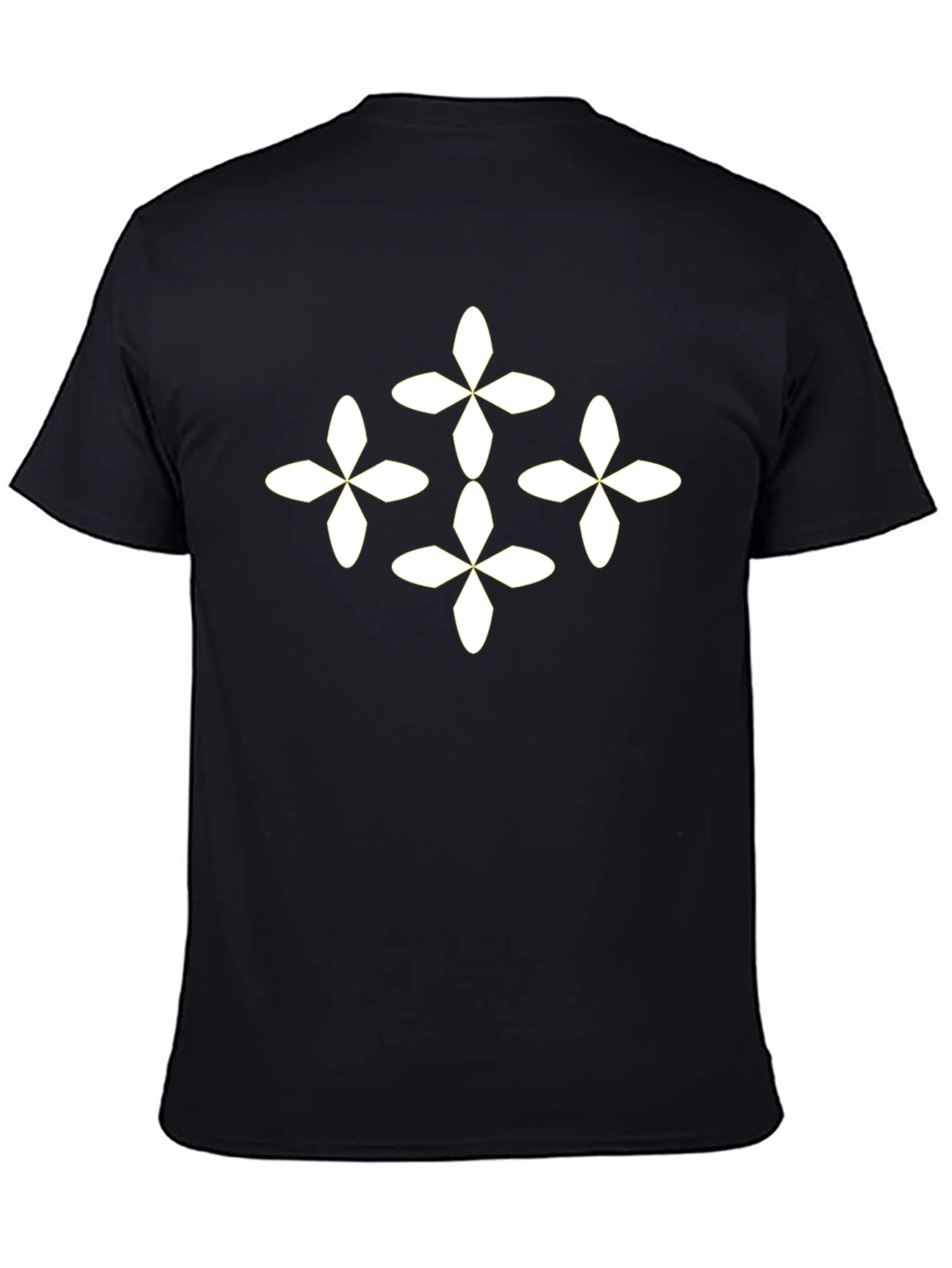 Stylish Black T-Shirt with Floral Pattern